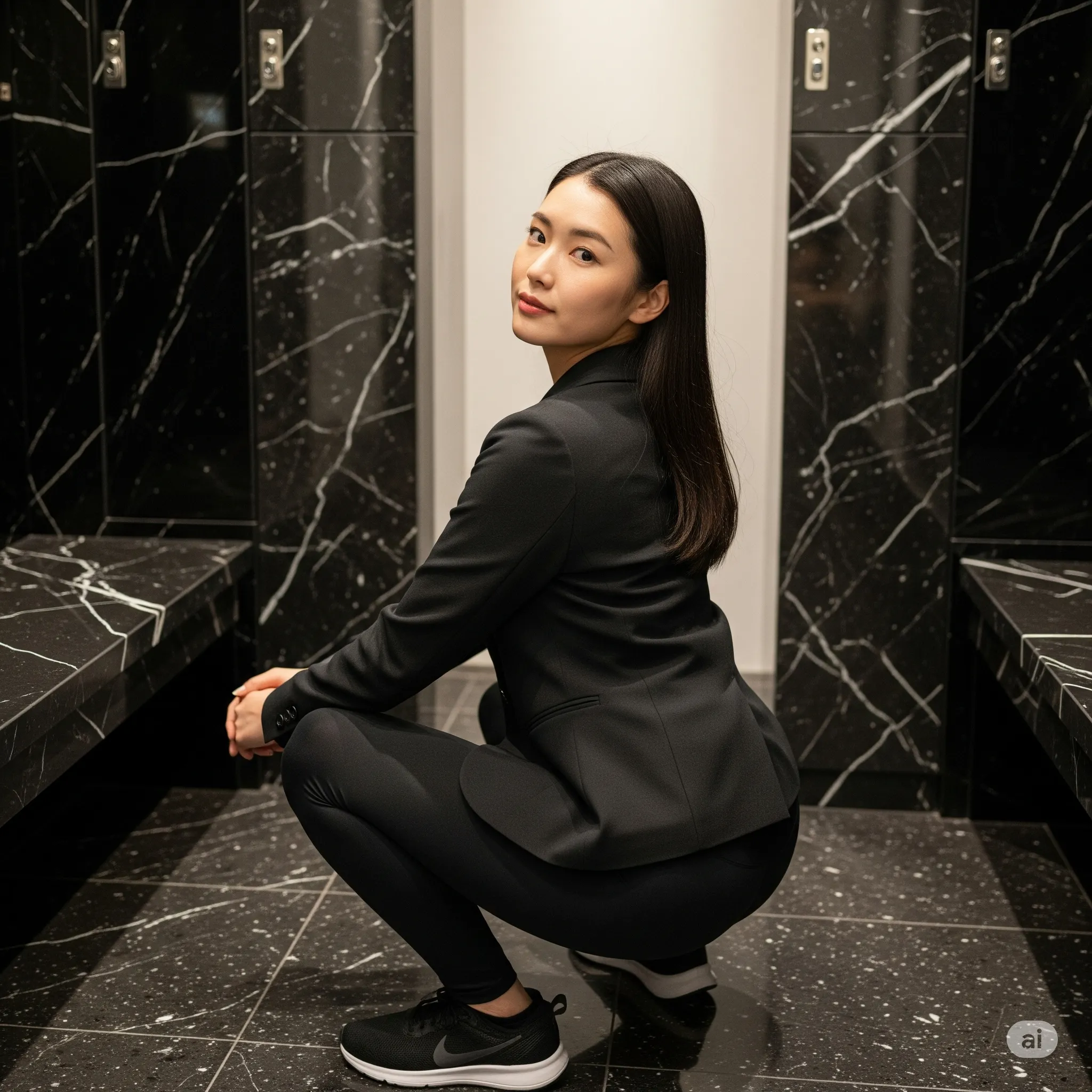 汗を拭く仕草を想定してイメトレする姿の可愛らしさ