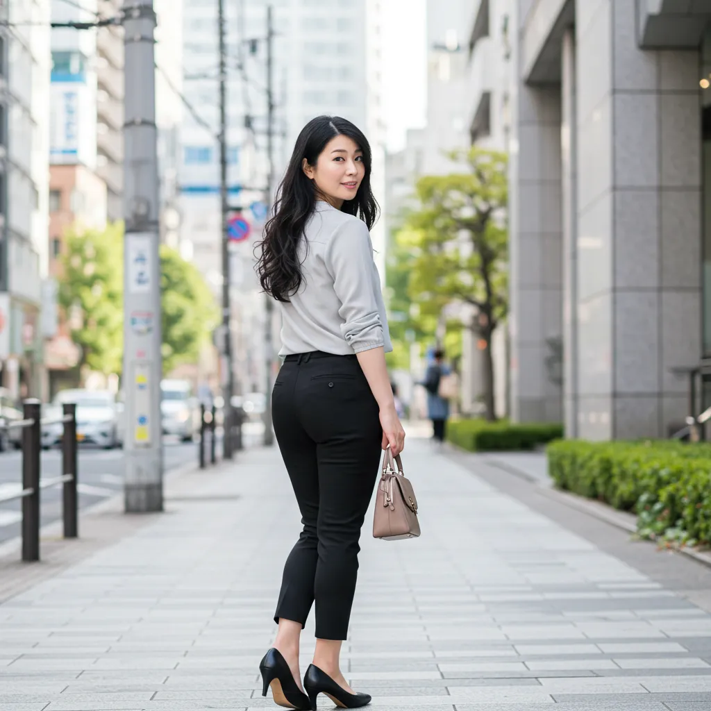 街中OL 見返り美尻グラビア 002