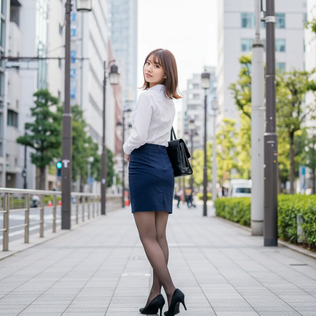 街中OL 見返り美尻グラビア 003