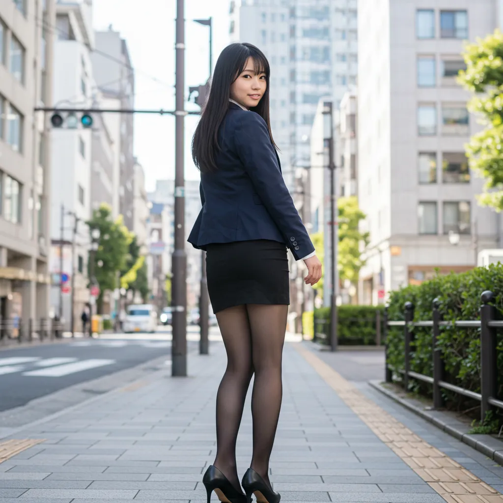 街中OL 見返り美尻グラビア 004