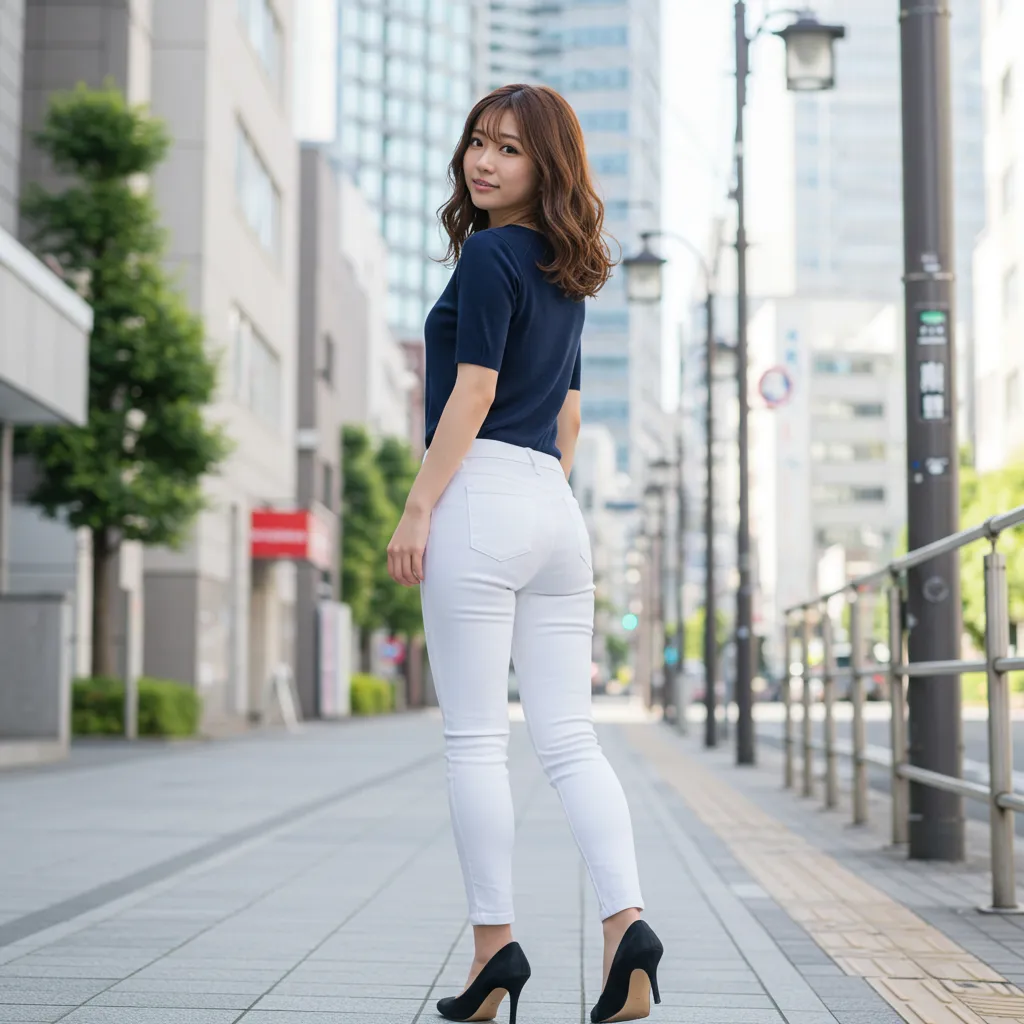 街中OL 見返り美尻グラビア 006