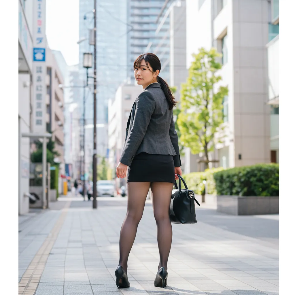 街中OL 見返り美尻グラビア 008