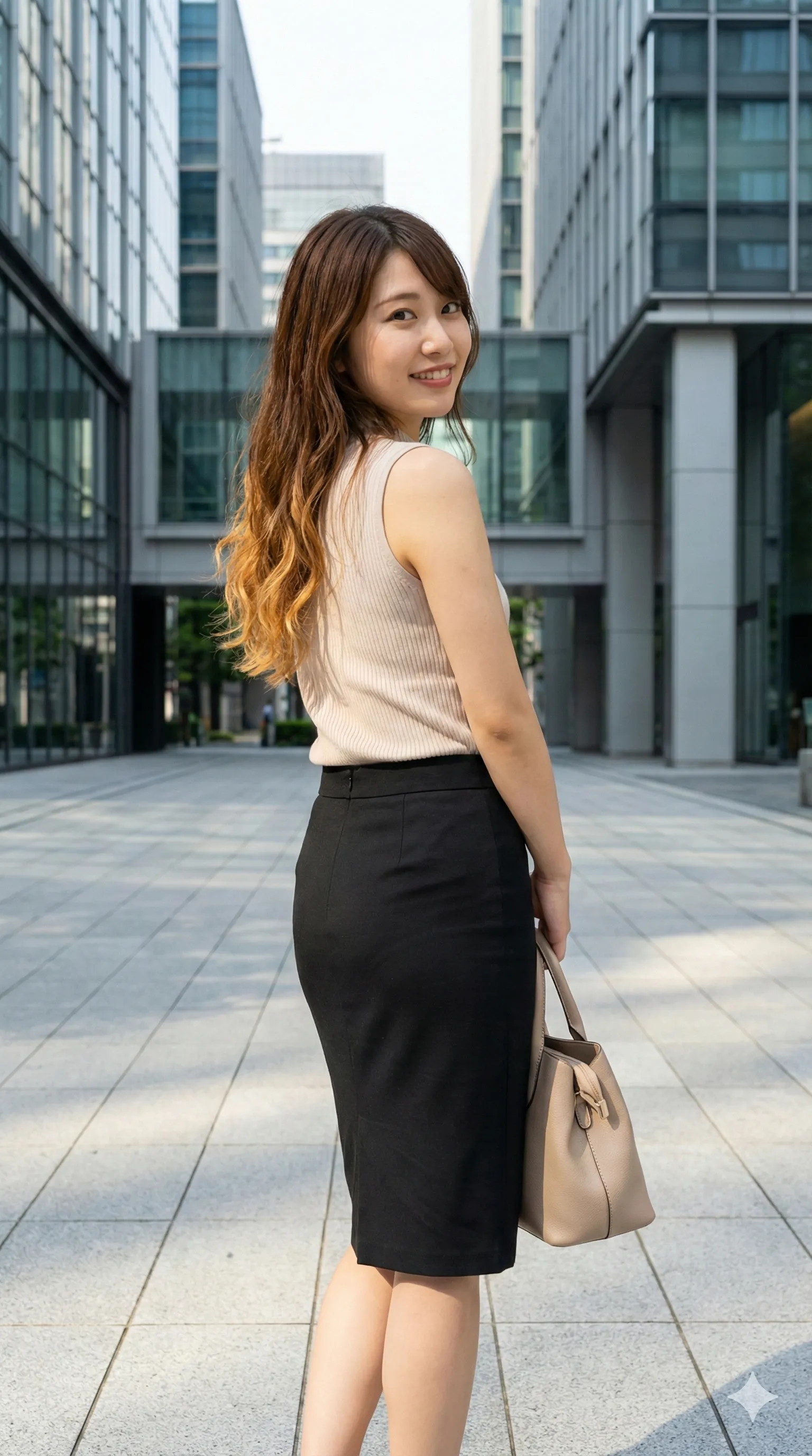 街中OL 見返り美尻グラビア 012