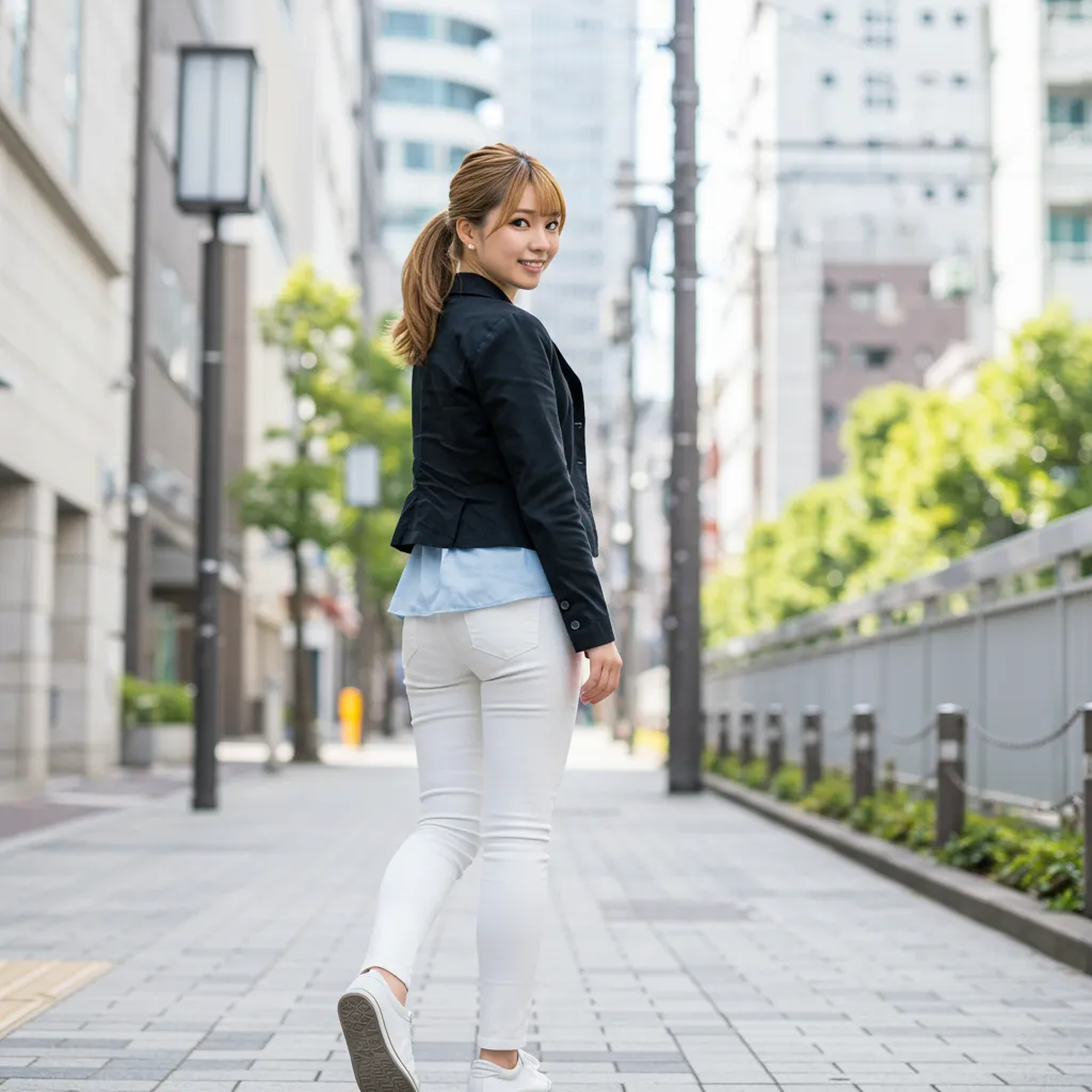 街中OL 見返り美尻グラビア 014