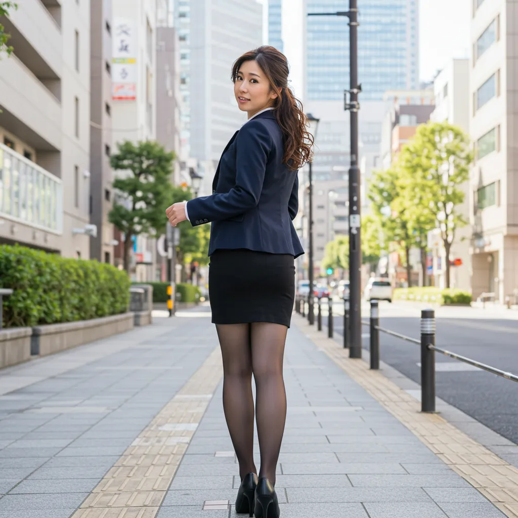 街中OL 見返り美尻グラビア 020