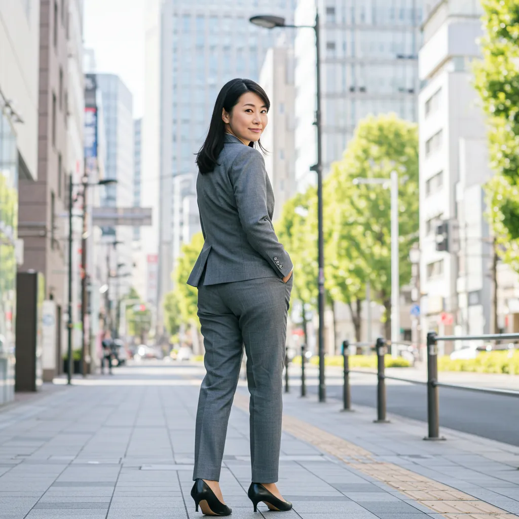 街中OL 見返り美尻グラビア 030