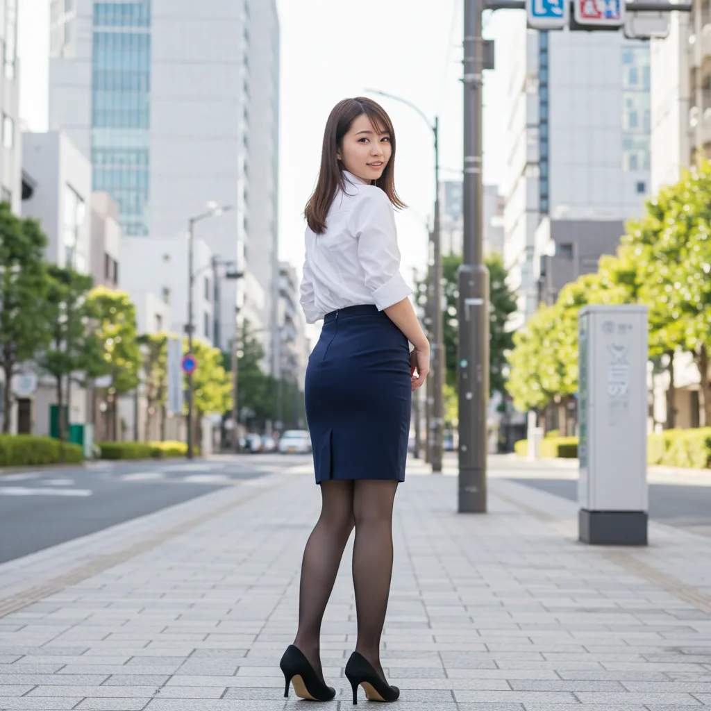 街中OL 見返り美尻グラビア 038