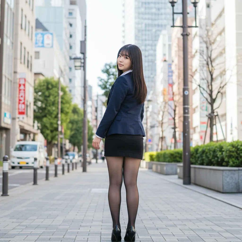 街中OL 見返り美尻グラビア 039