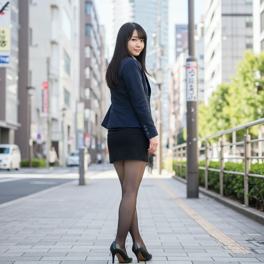 街中OL 見返り美尻グラビア 040