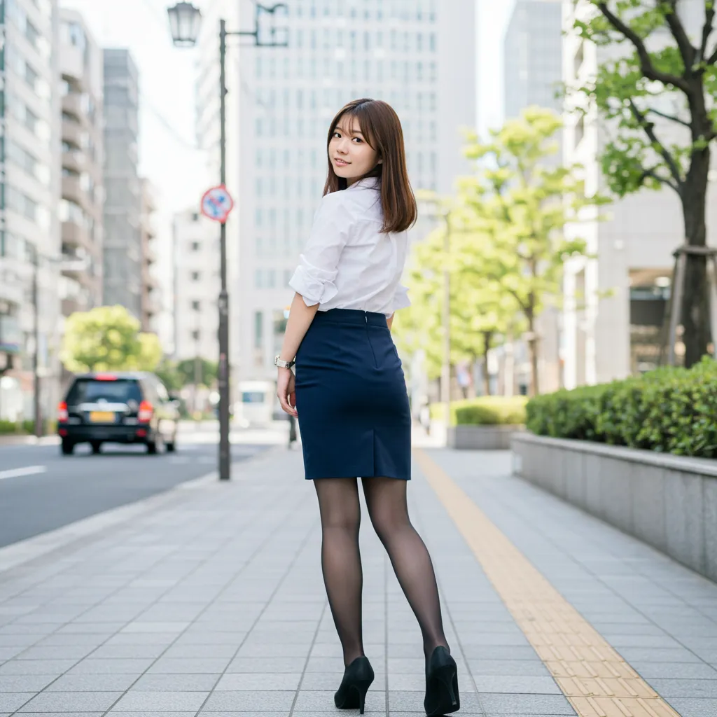 街中OL 見返り美尻グラビア 046