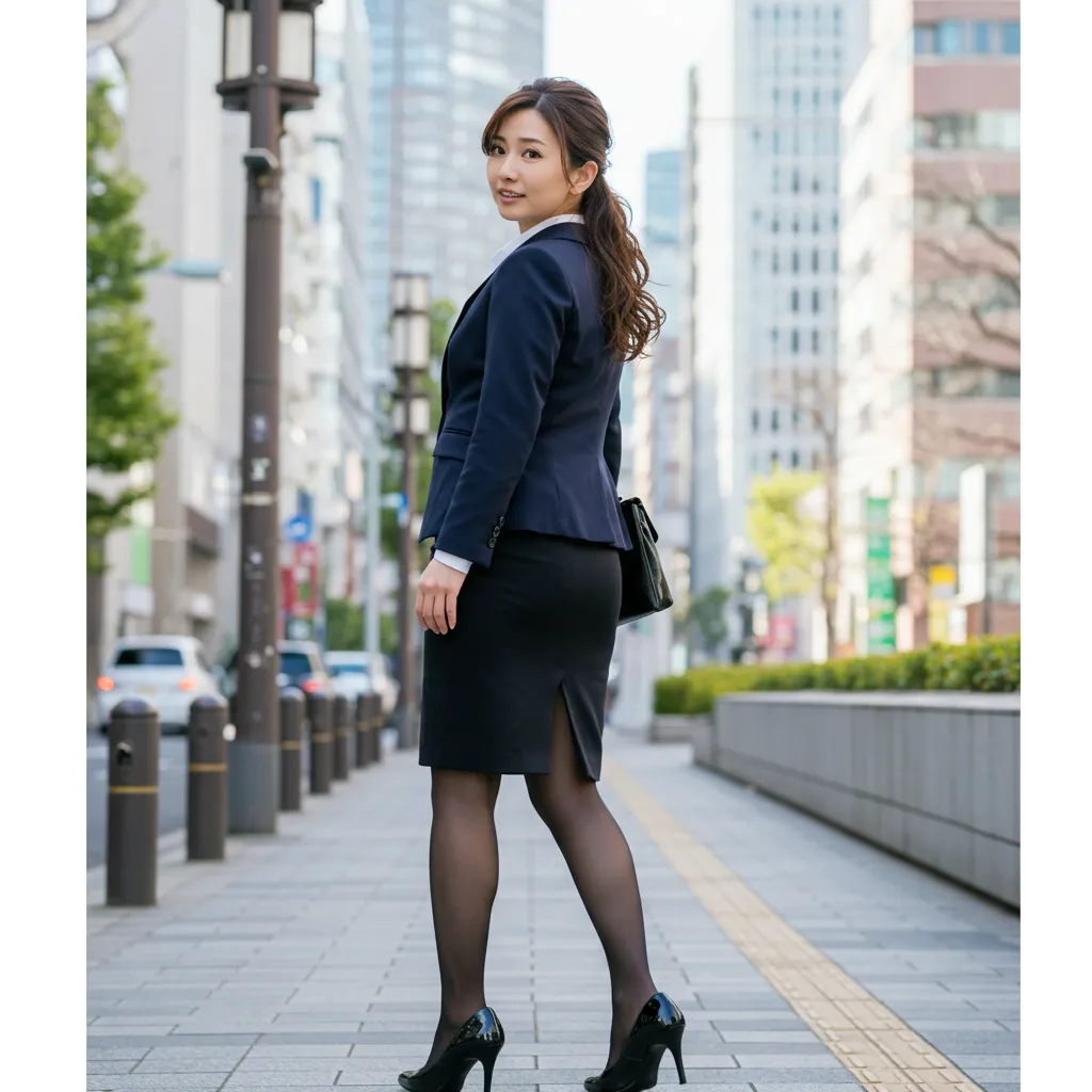 街中OL 見返り美尻グラビア 049