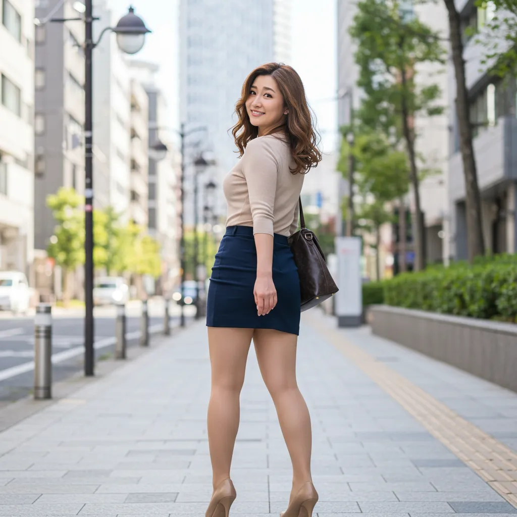 街中OL 見返り美尻グラビア 059