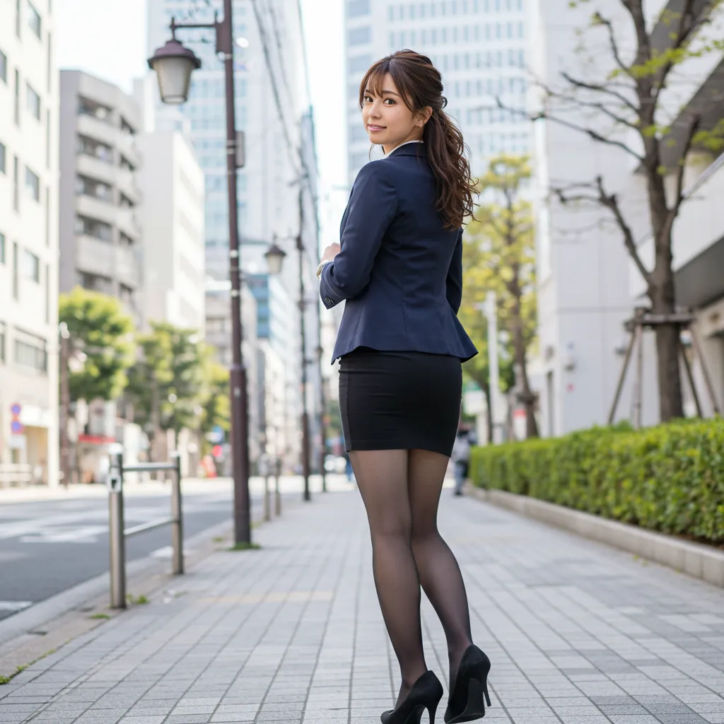 街中OL 見返り美尻グラビア 063