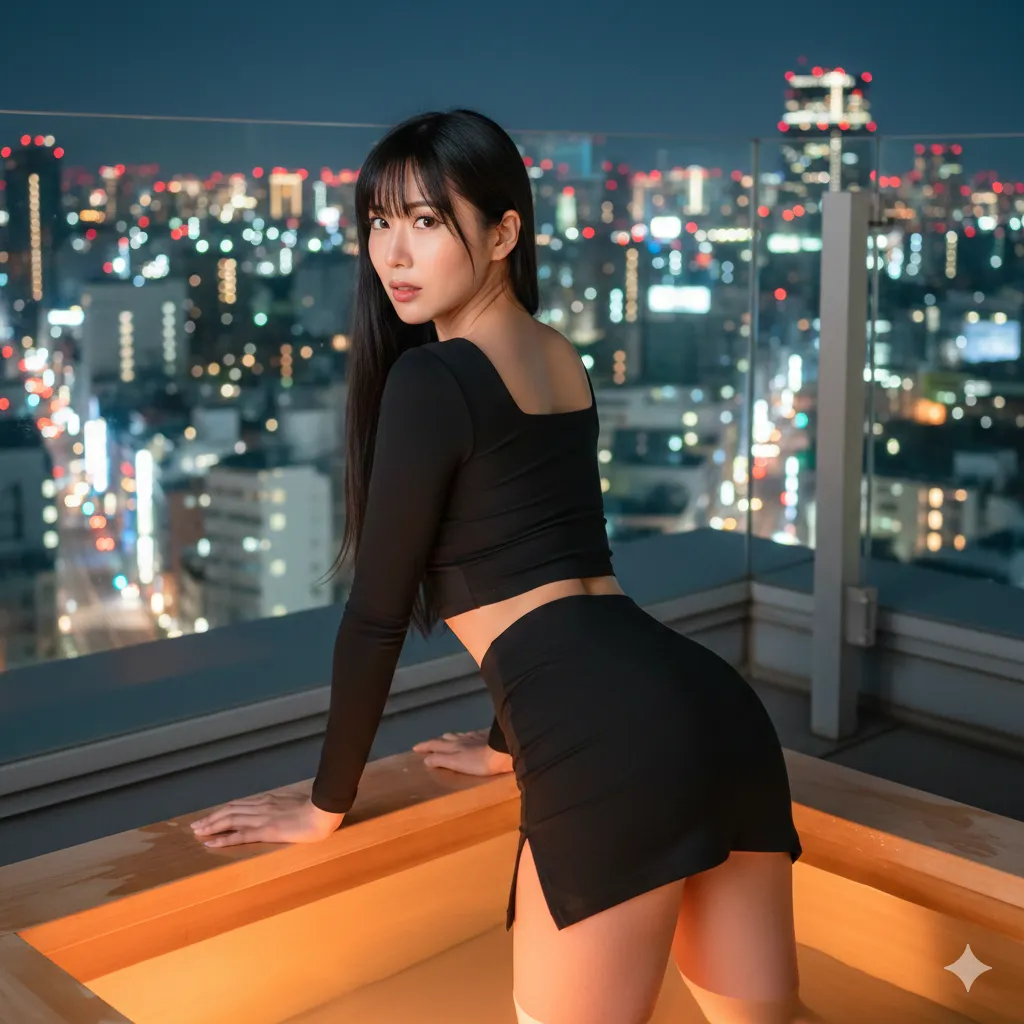 濡れた髪をかき上げる仕草が艶っぽい微エロカット