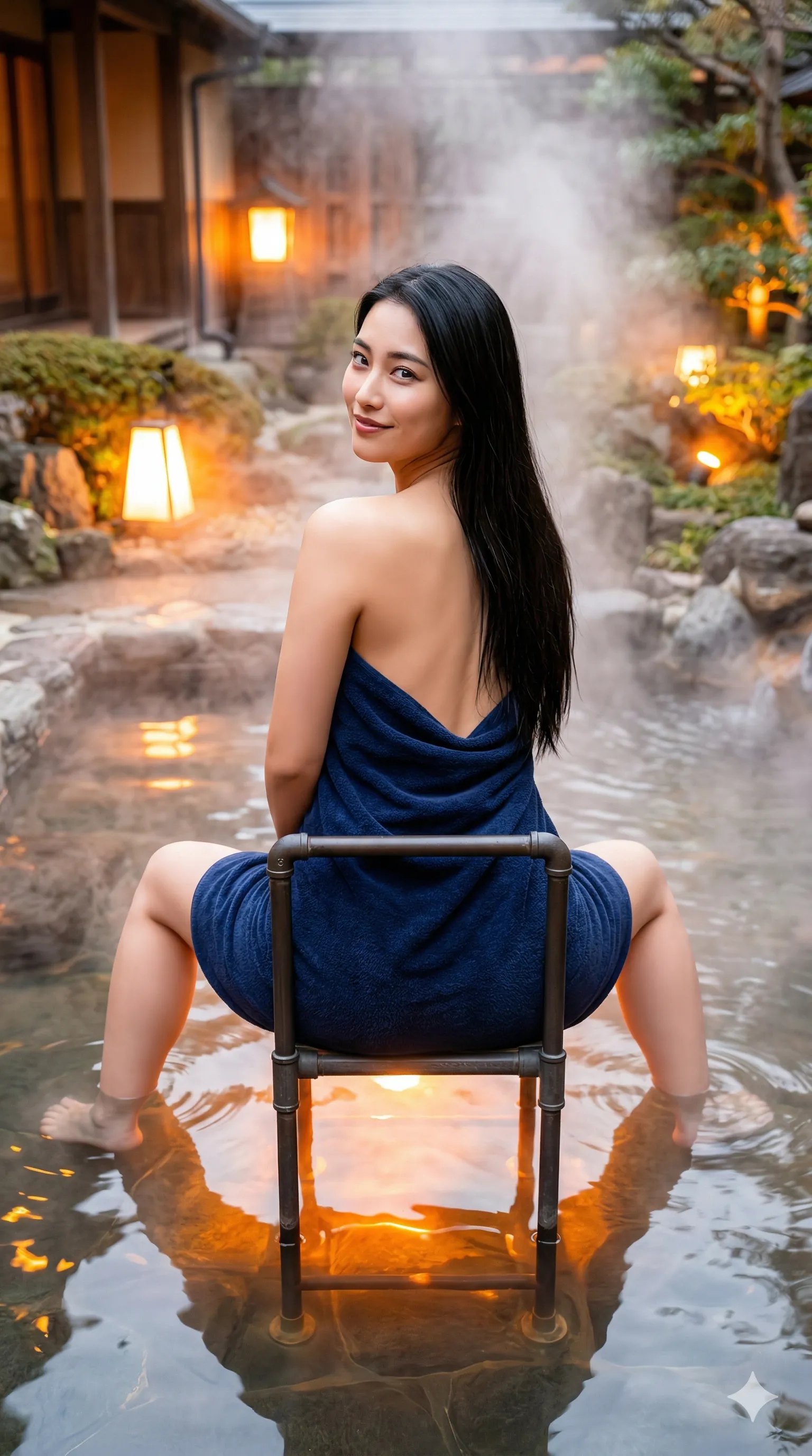 胸チラ 温泉 覗き見フェチ 030