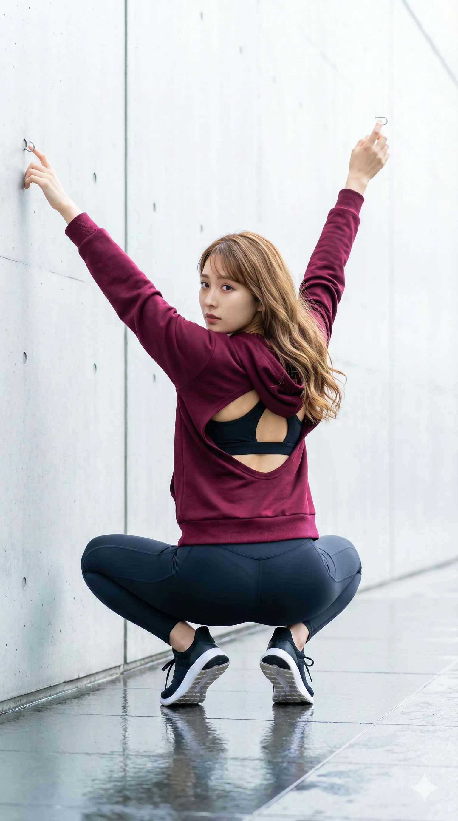 M字開脚で完全に無防備となった、彼女の秘密の景色