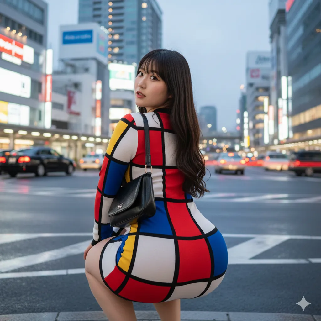 スクワットで突き出したヒップが色気を放つ豊満美女の後ろ姿 023