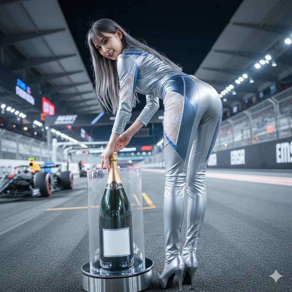 タイト衣装のシワ感がリアルに出るヒップラインの寄り構図