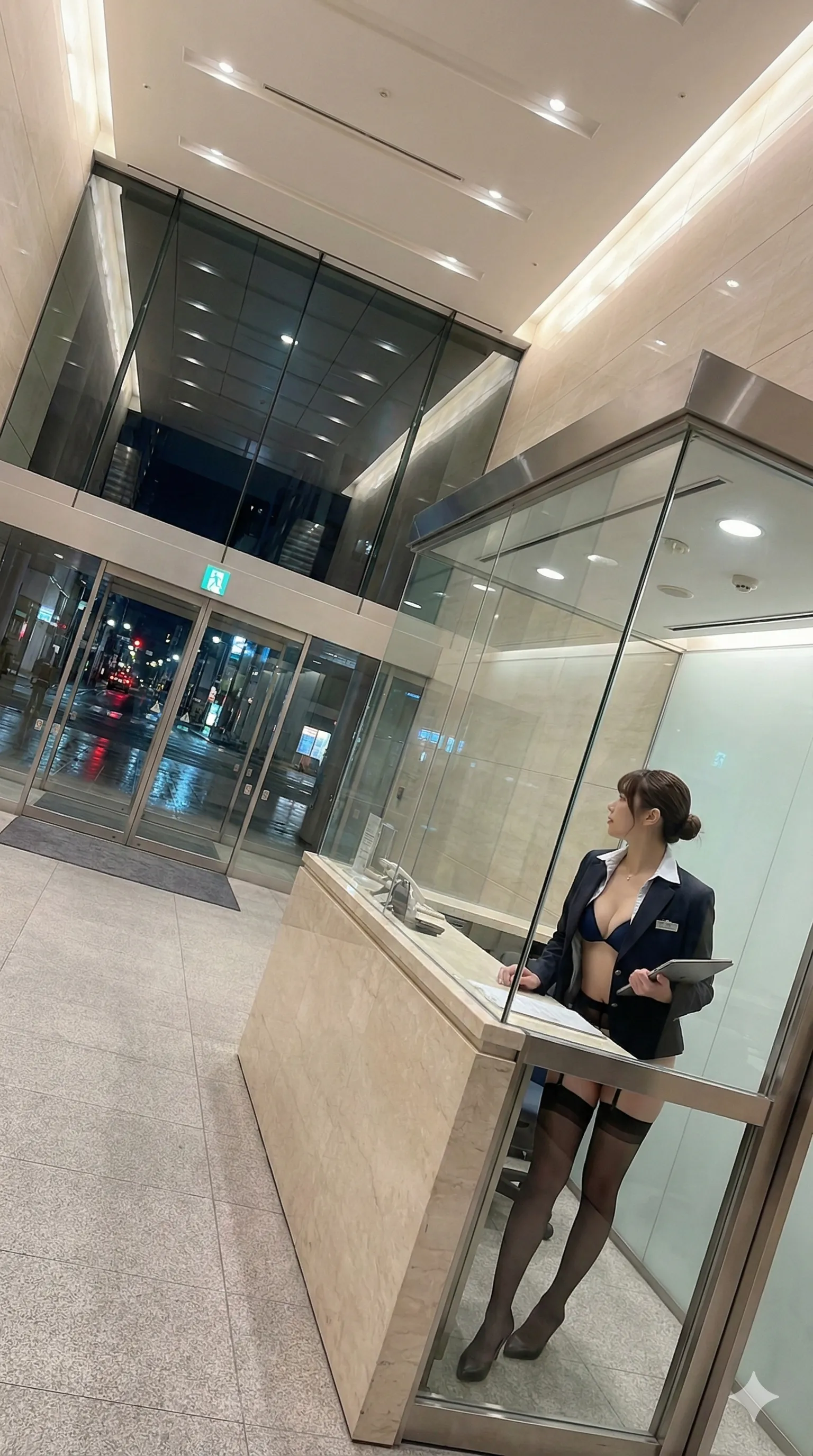 スーツ×パンティーの破壊的ギャップが魅力の受付嬢 025