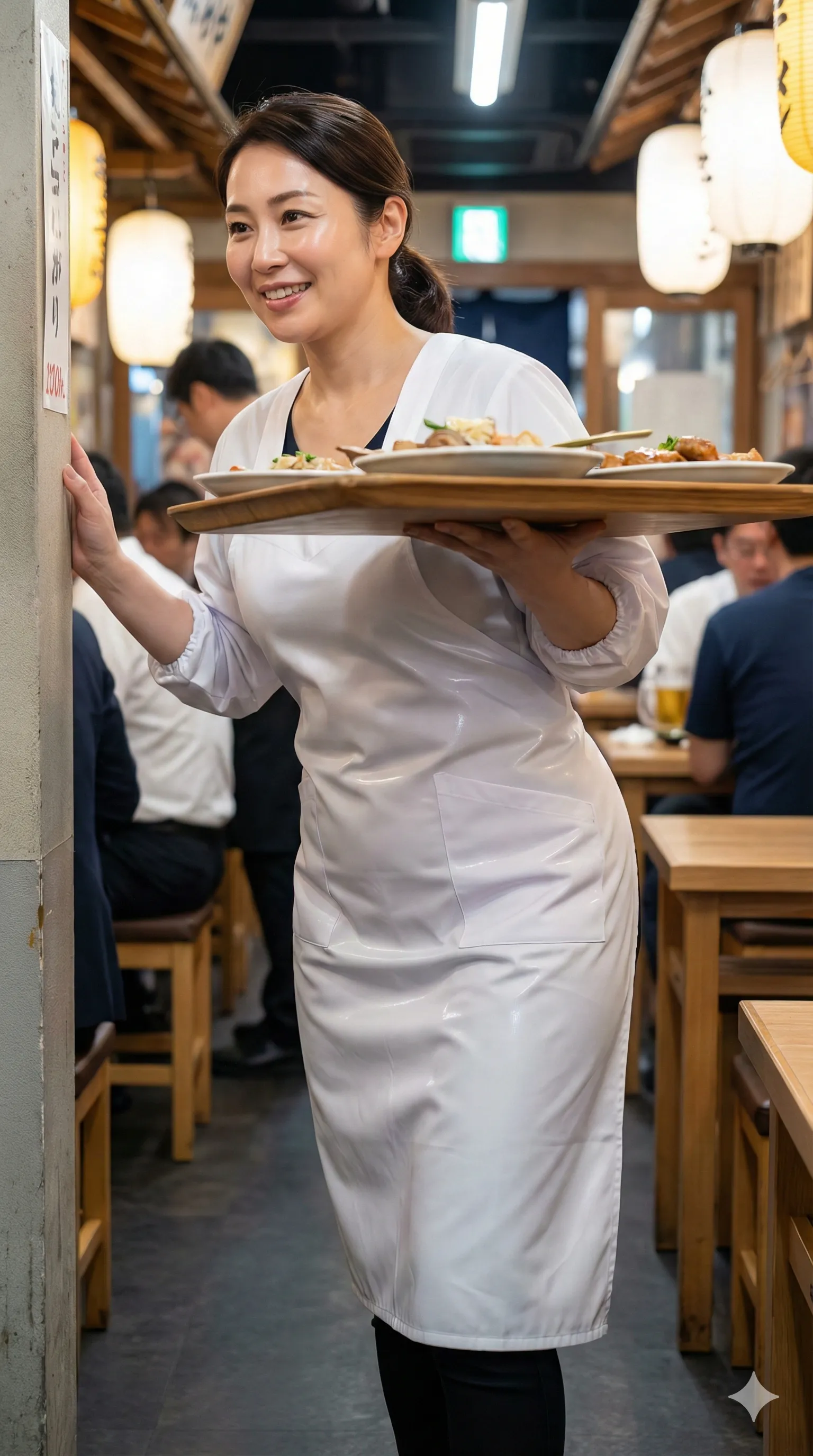 料理を運ぶ姿勢で引き締まる大人の尻ライン 003