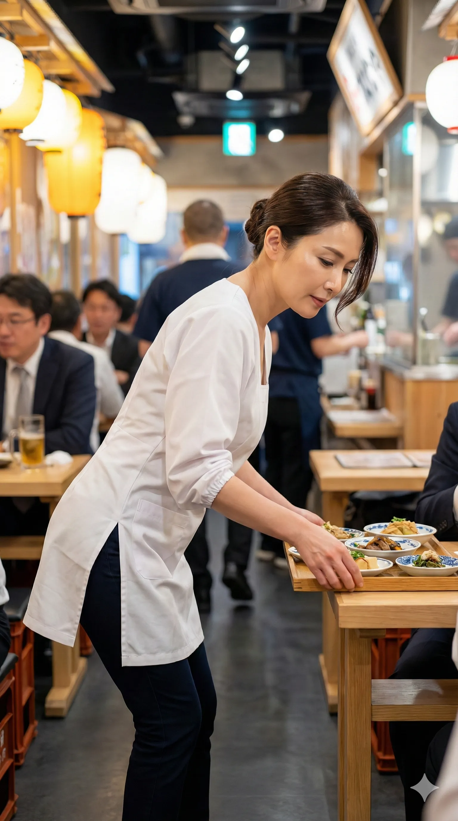 料理を運ぶ途中の自然な後ろ姿が魅せる尻フェチショット 016