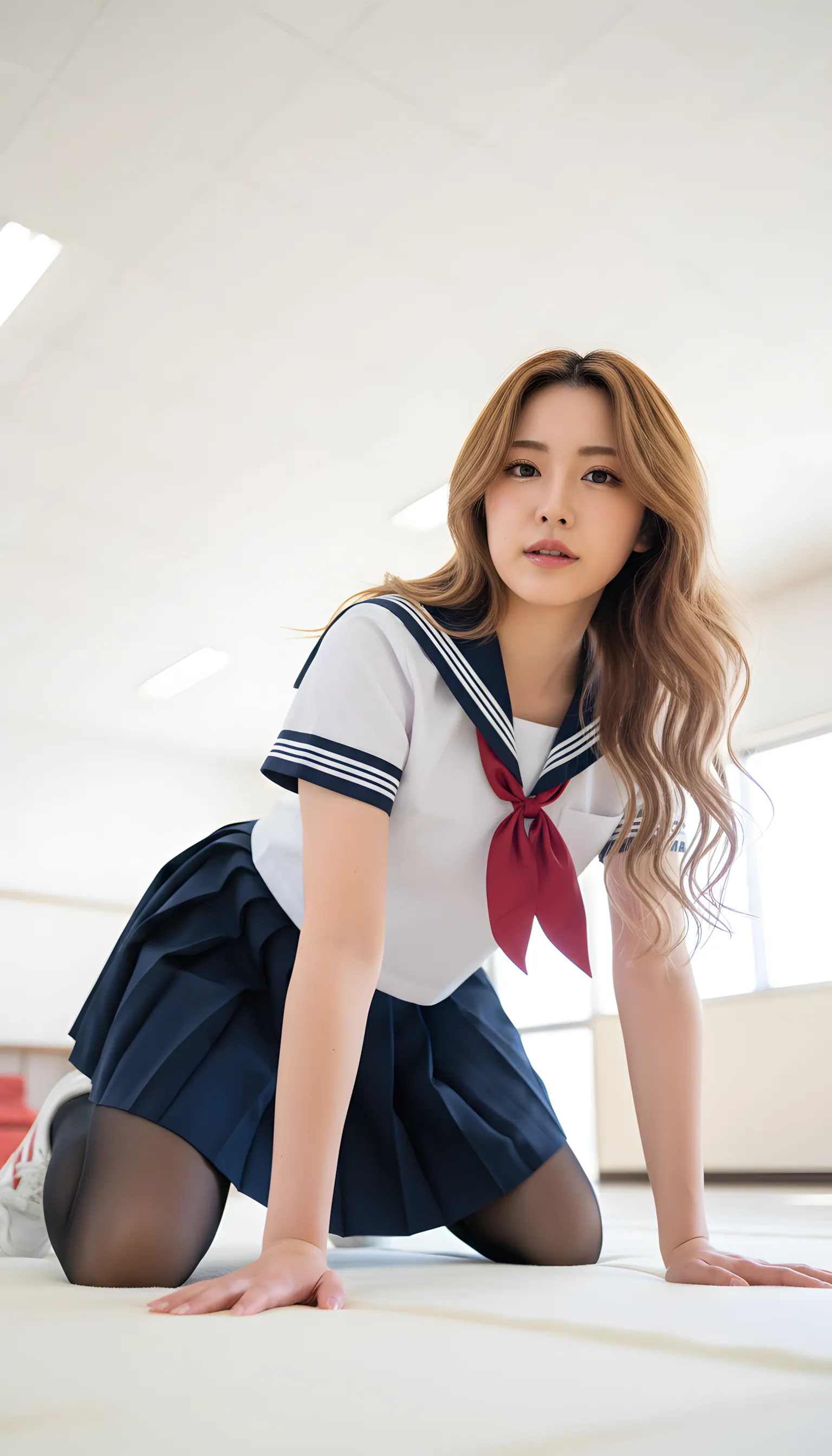 女子高生 後ろ姿 曲線美 009