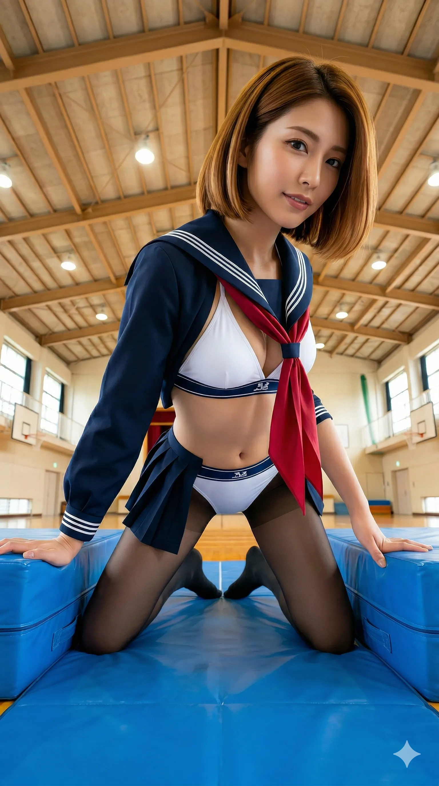 体育館 一人 究極の誘惑 尻 029