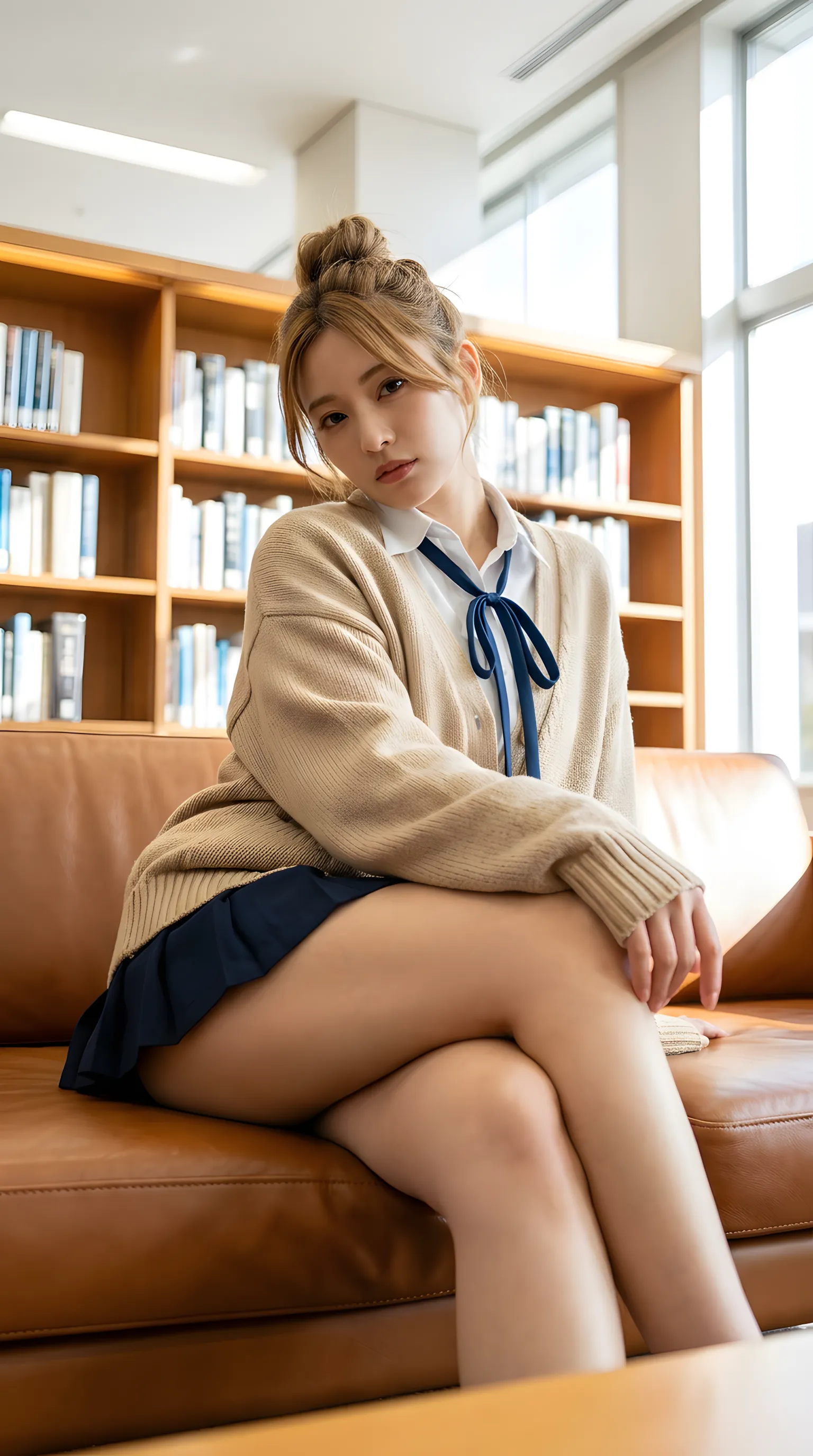 脚組み 最高の美尻ラインエンド 047