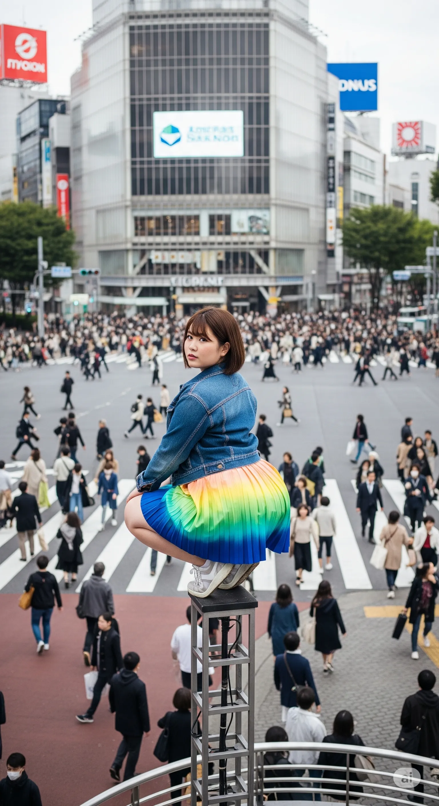 スクランブル交差点を一望する、至高の尻フェチアングル