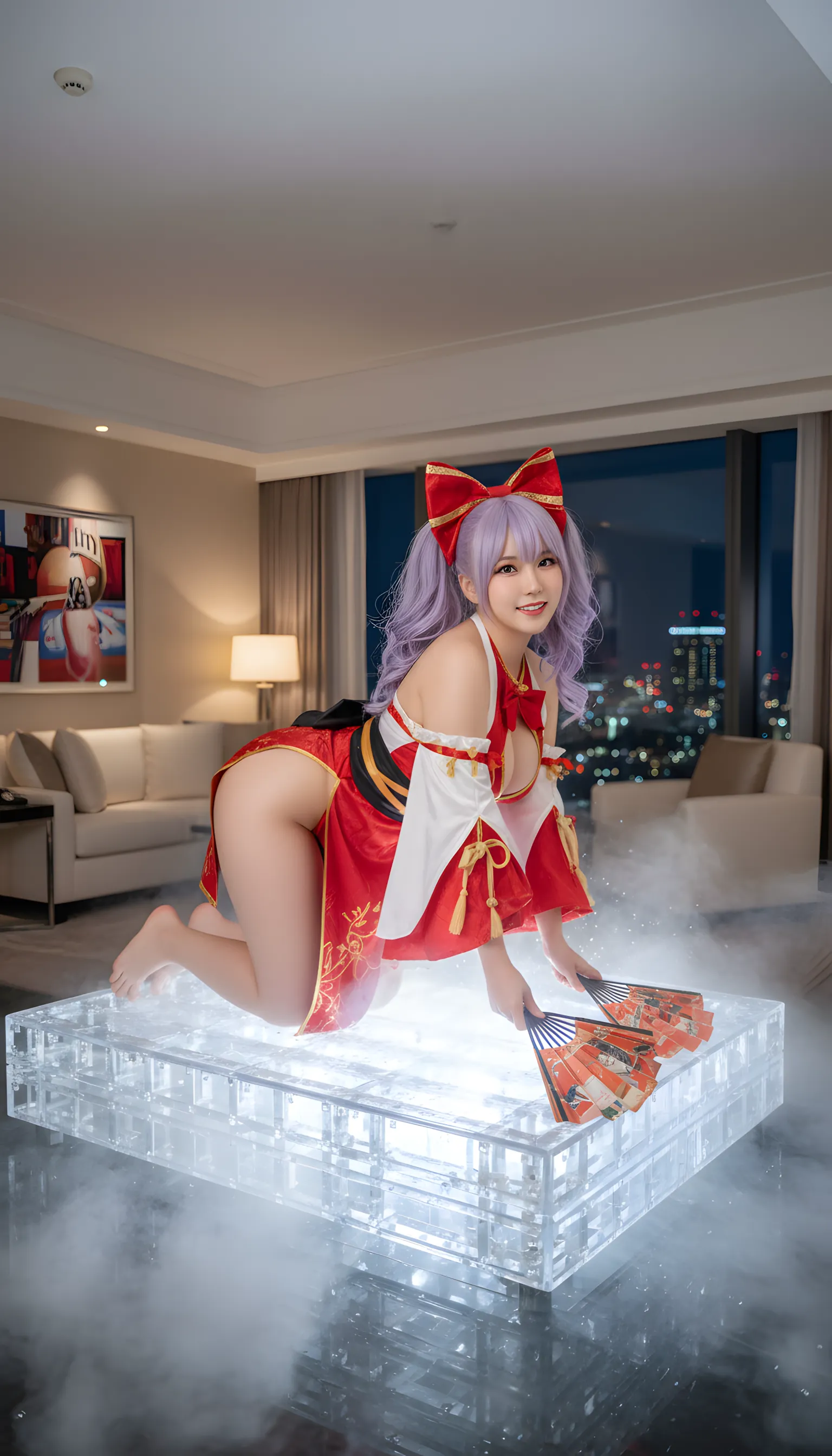 不知火舞 コスプレ 煽りアングル 尻の丸み 005