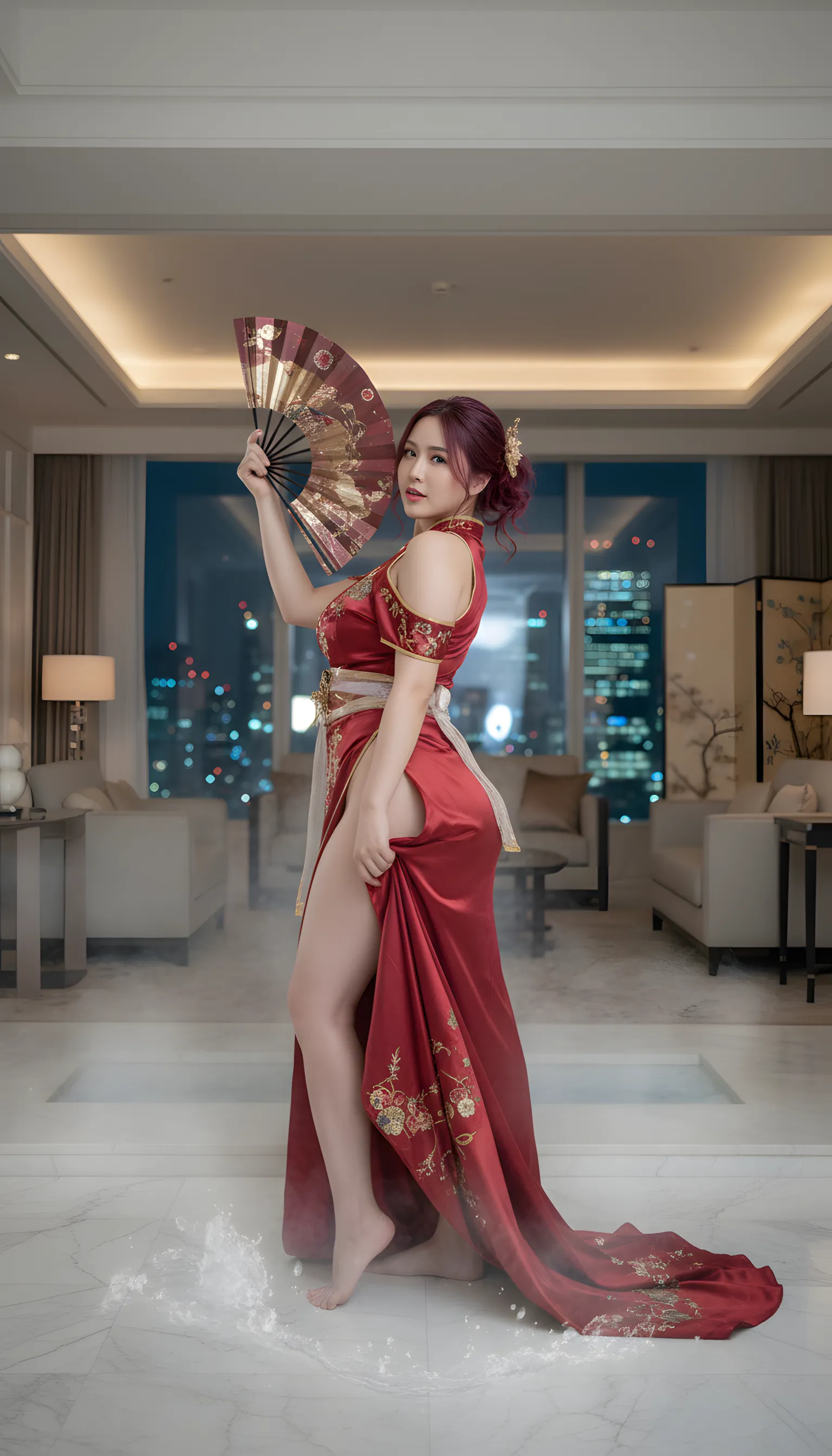 筋肉美女 下半身突き出し 尻の揺らぎ 012