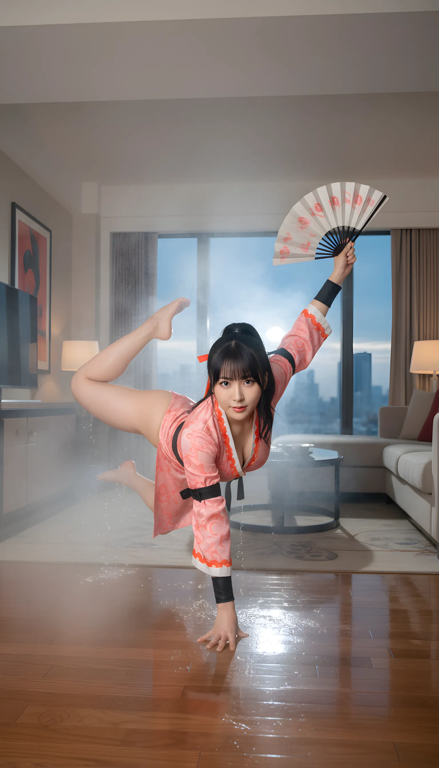 不知火舞 開脚 最高の曲線 035