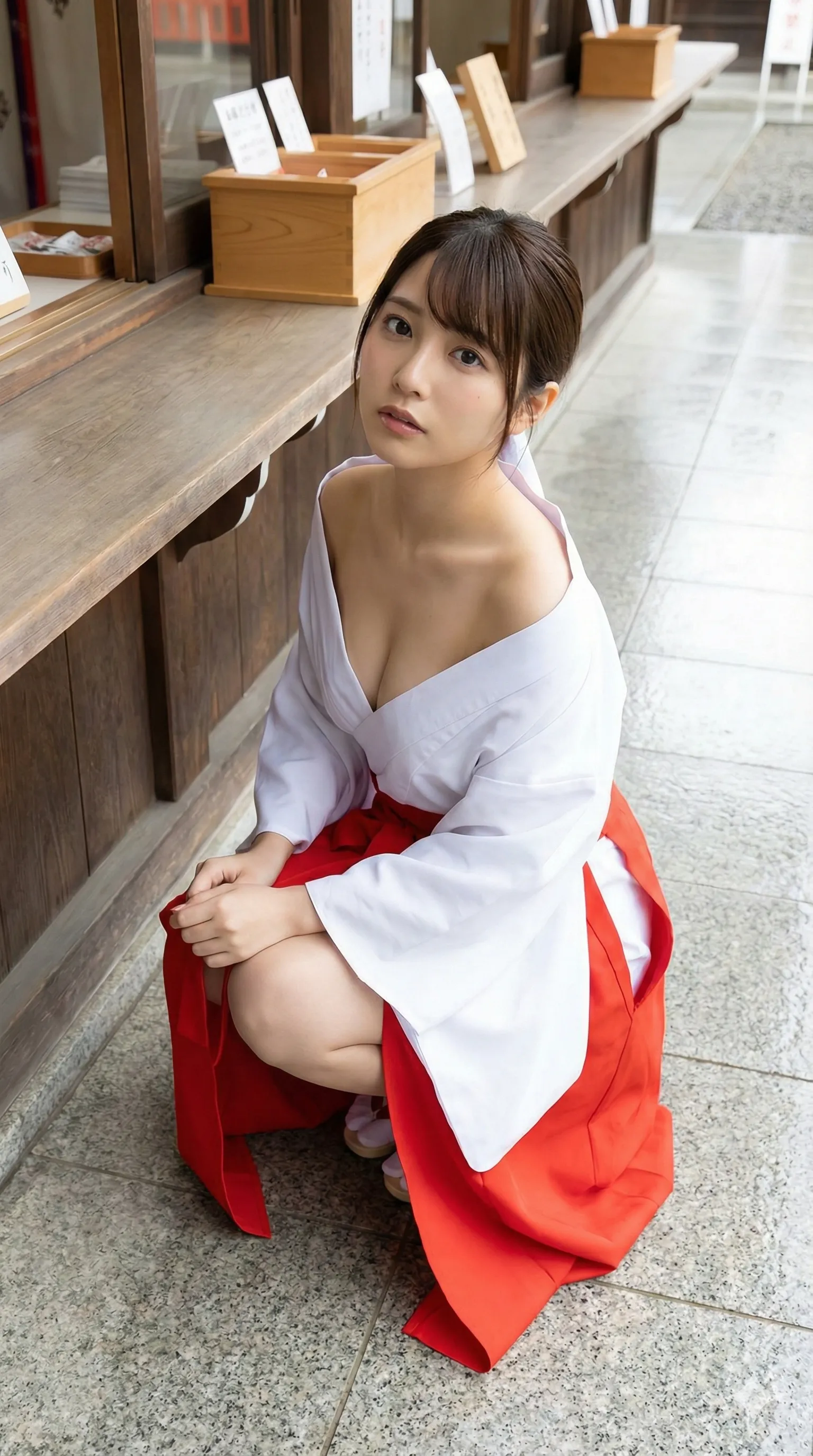 和装フェチ 巫女 乱れた白衣 022