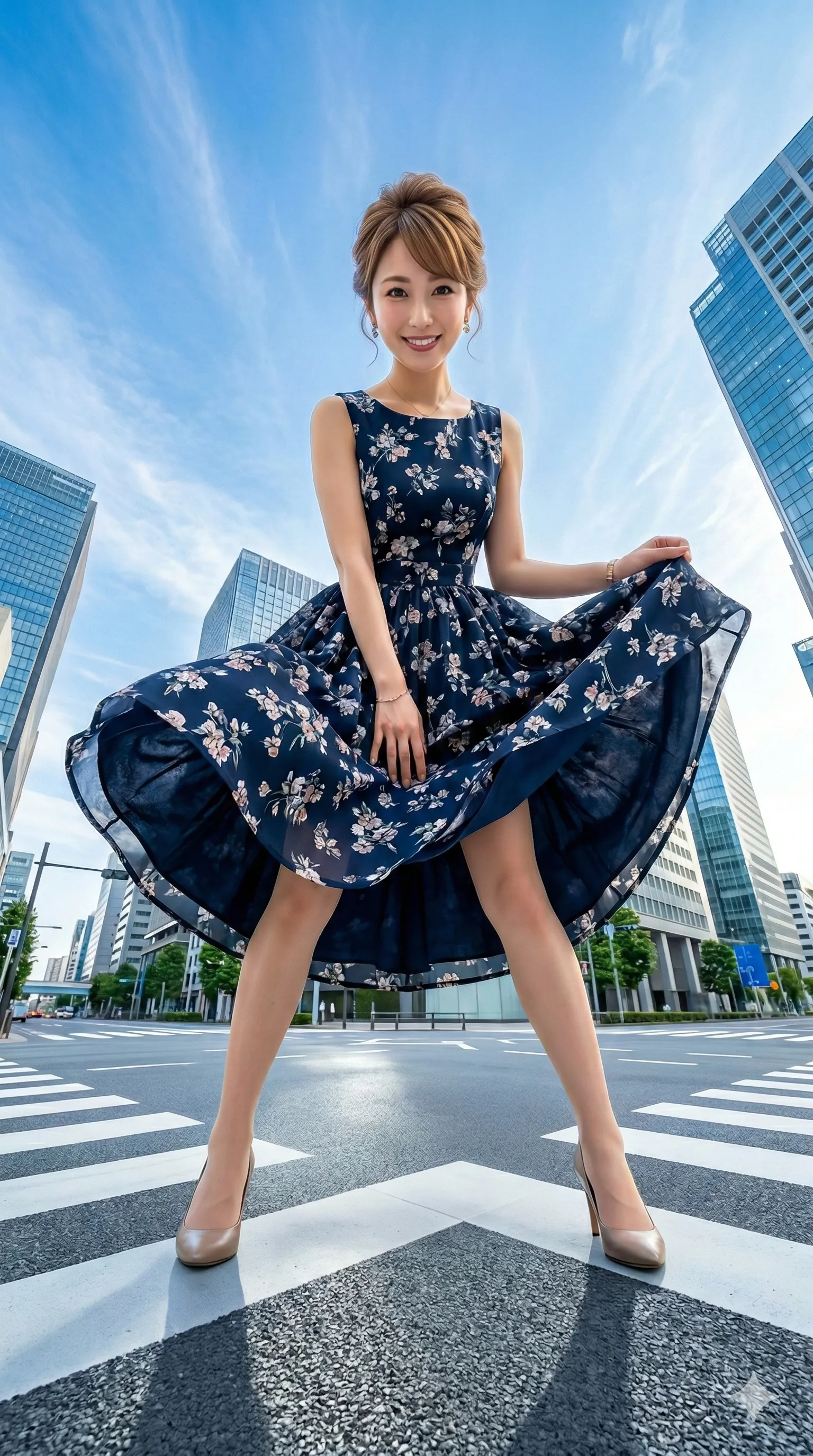 POV スカートがめくれる瞬間 境界線 004