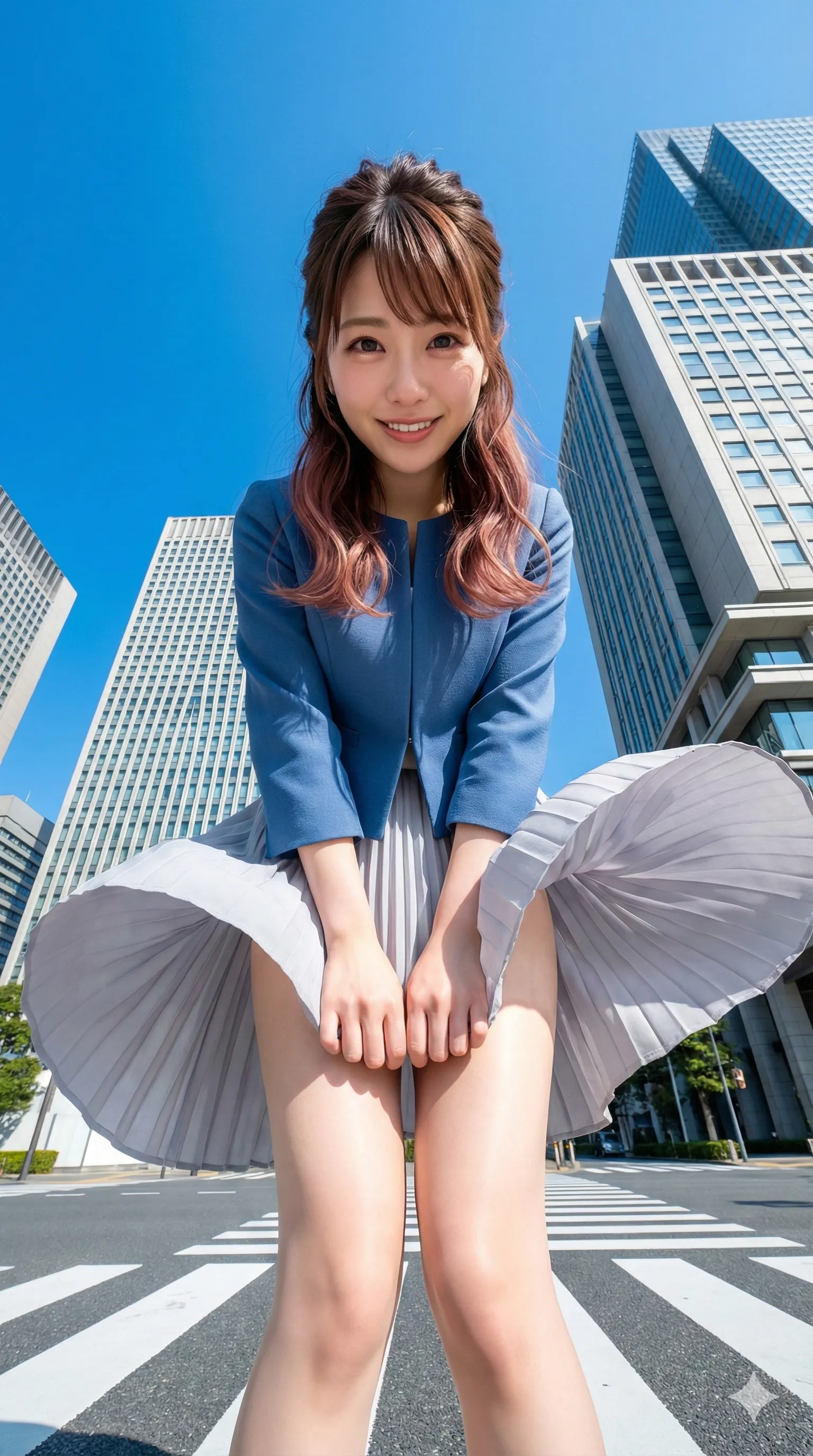 のぞき見視点 スカートの中の曲線 025