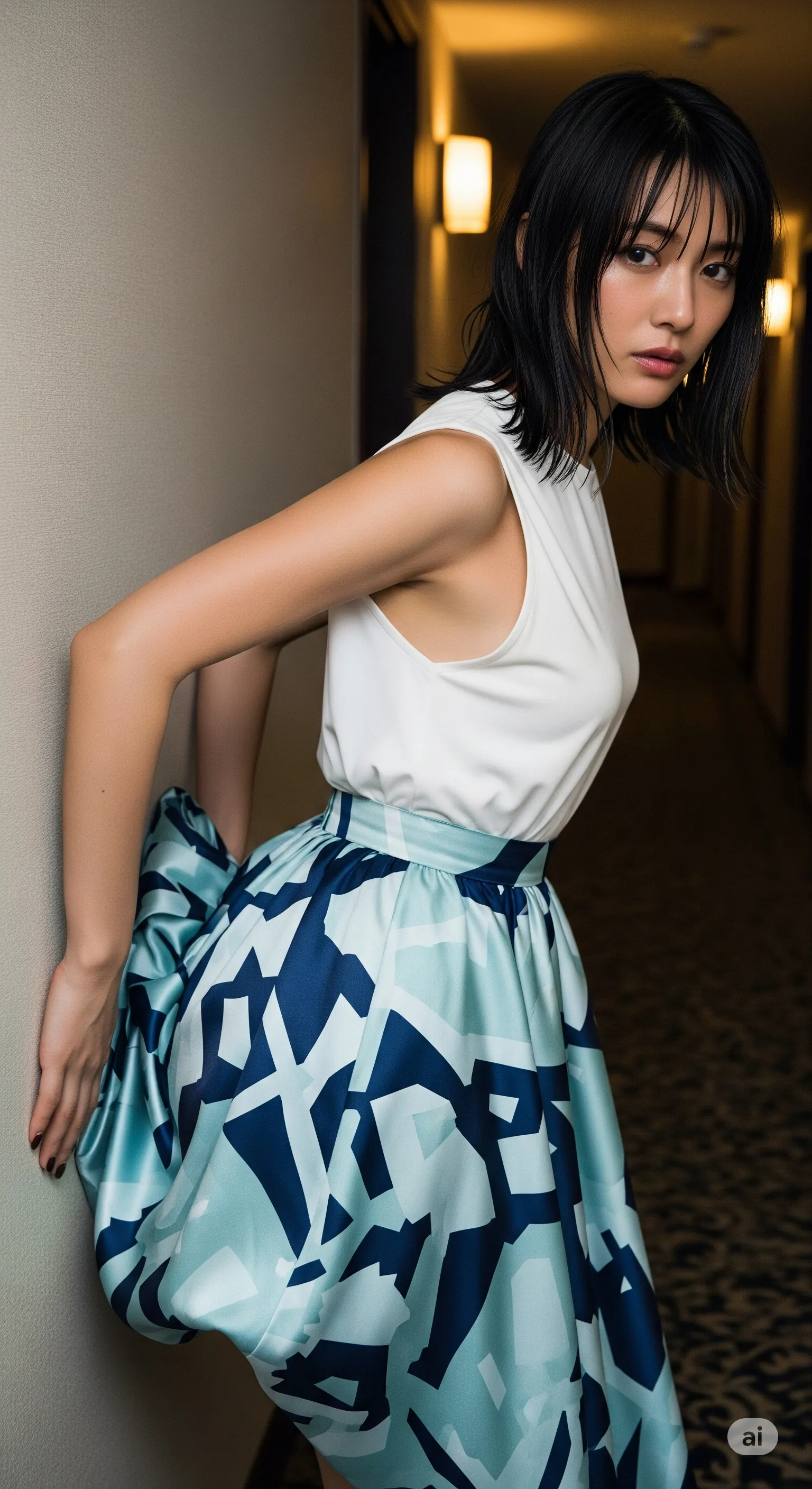 上目遣いで支配を求めるような熟女の潤んだ瞳