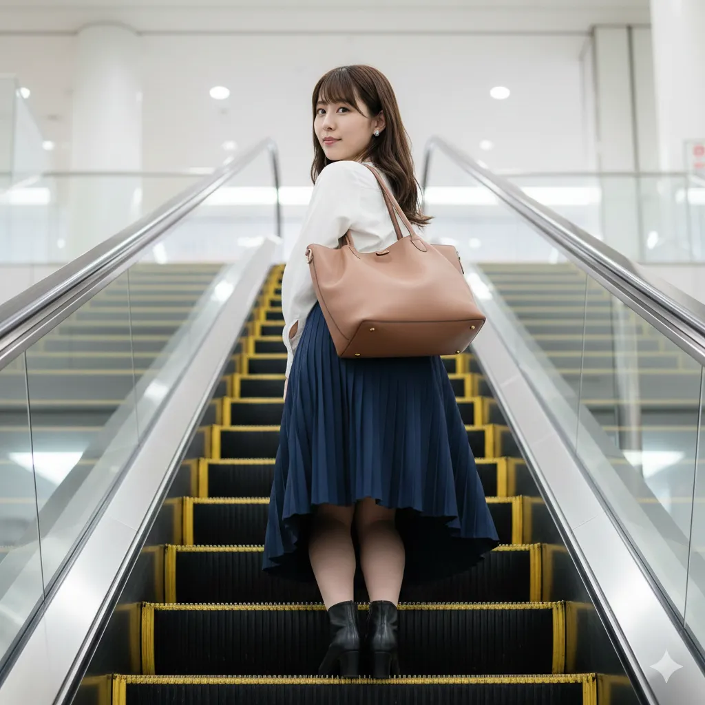 駅 雑踏の中の美女 尻特化グラビア 008