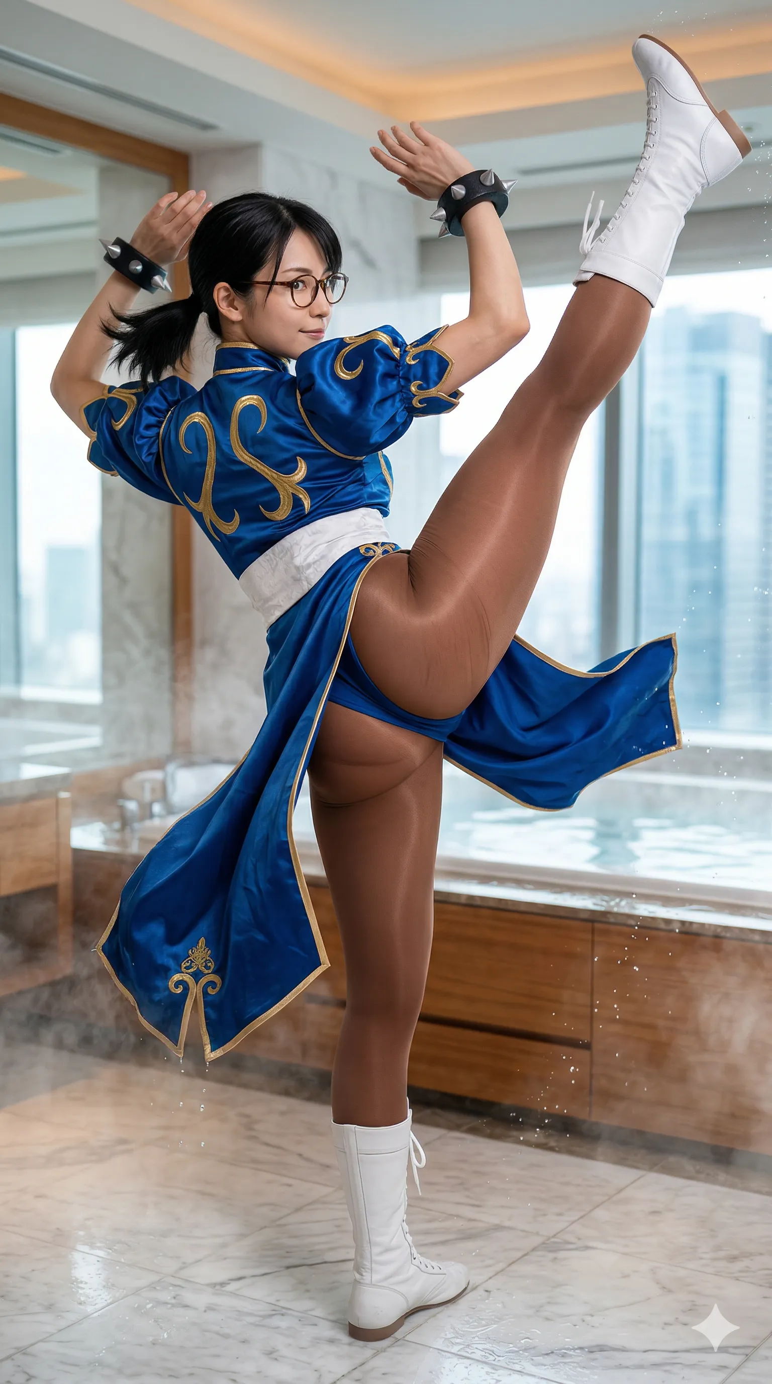 チャイナドレス スリット 尻ライン強調 煽り 004