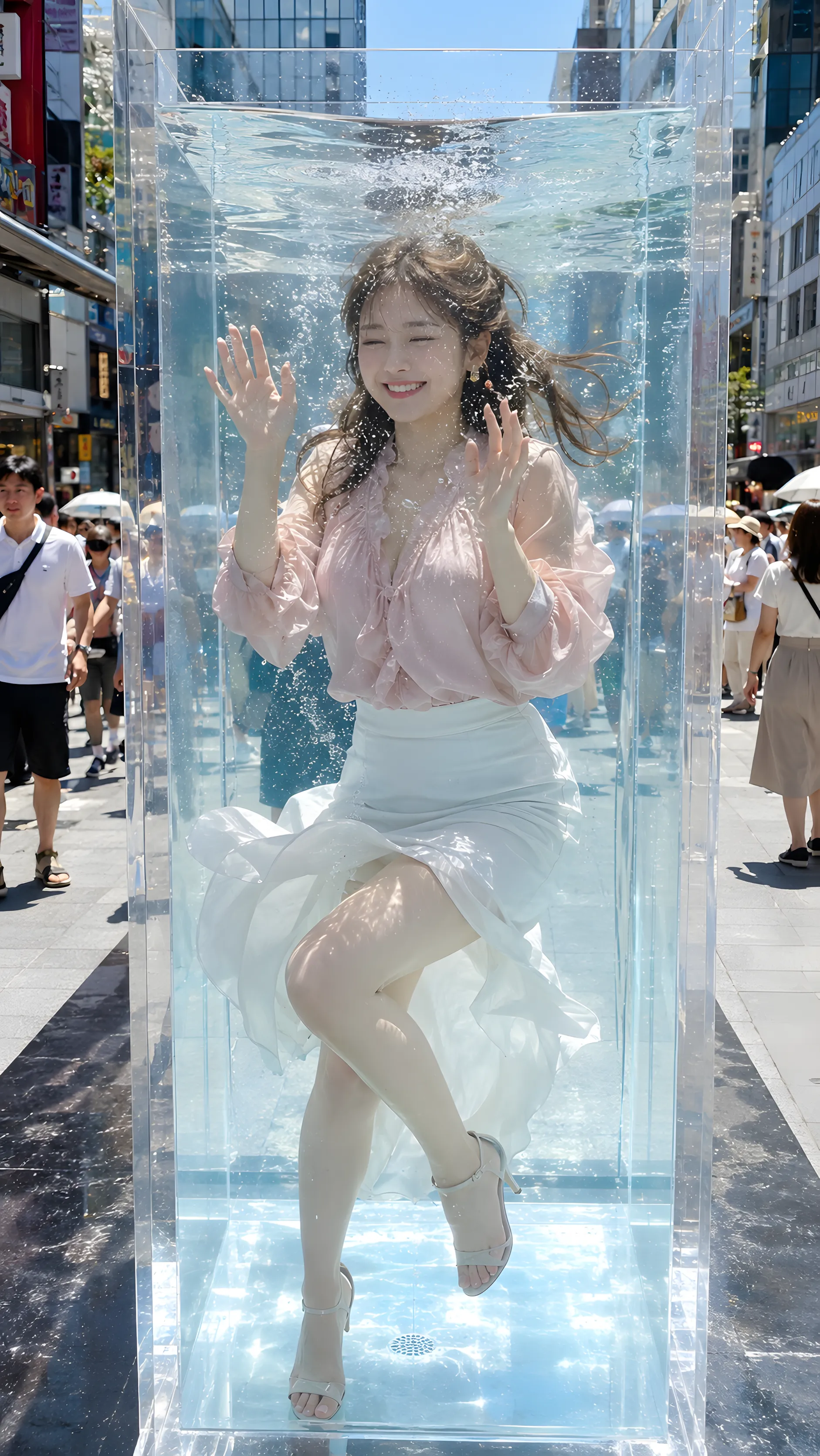 濡れブラウス 胸の丸み 最高のアーチ 006