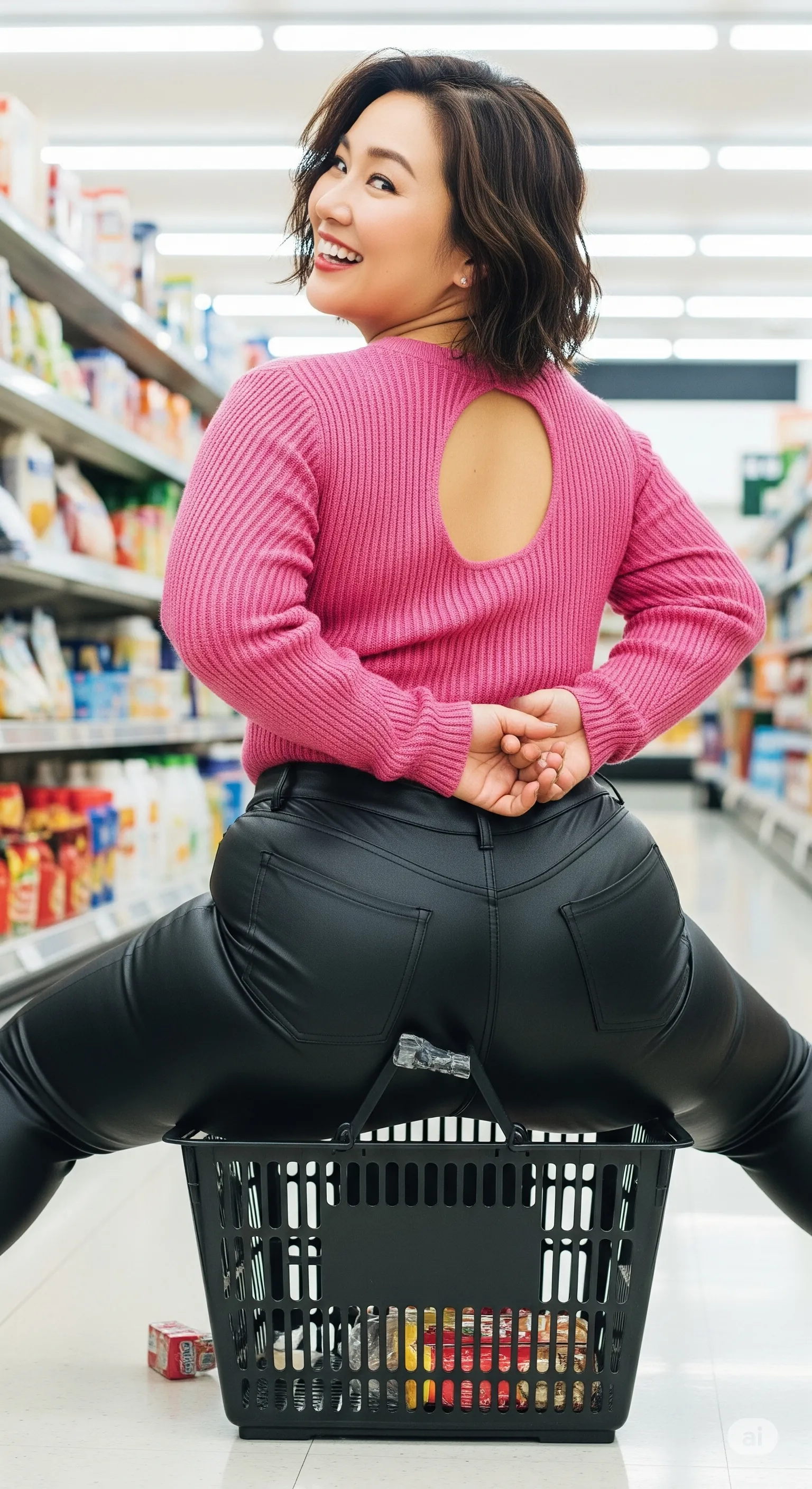 主婦 奥様 タイトスカート 尻ライン スーパー 065