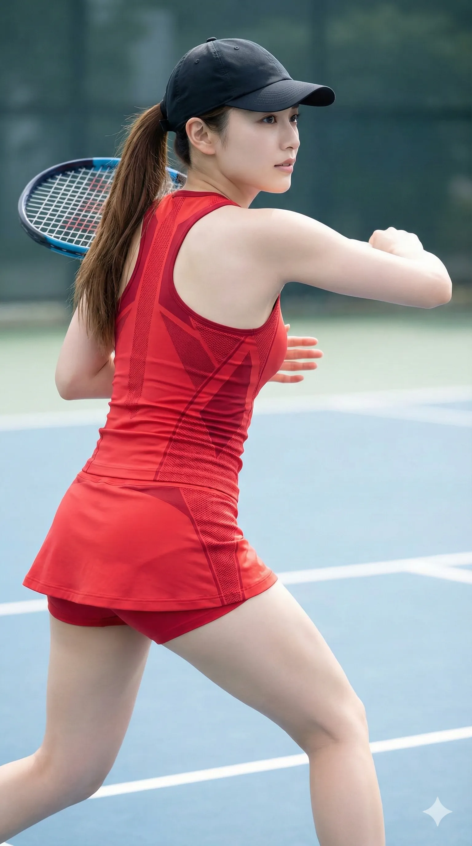 短すぎるスコートが暴く、彼女の秘密の絶対領域