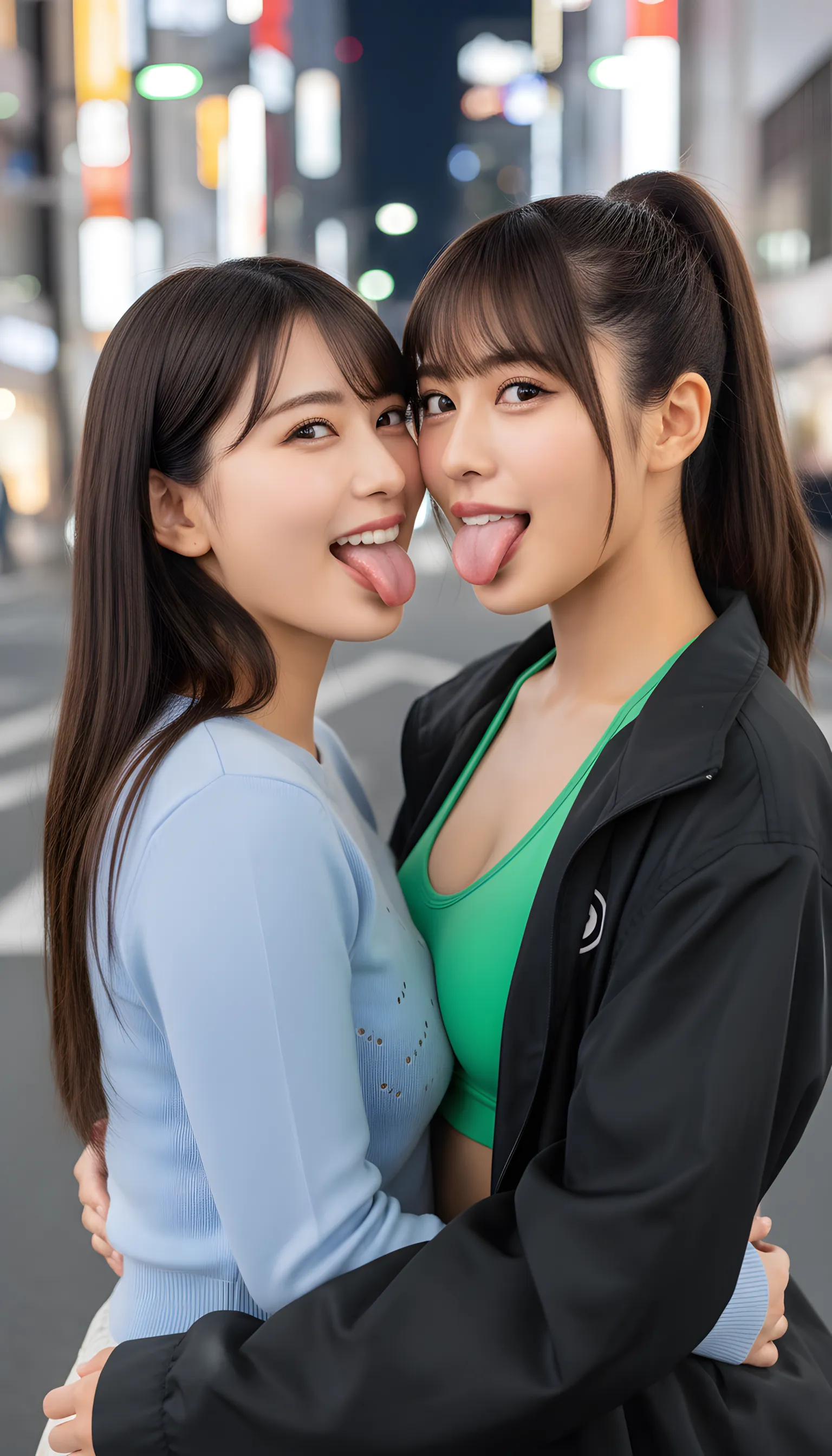 口元特写 湿った舌先 質感 003