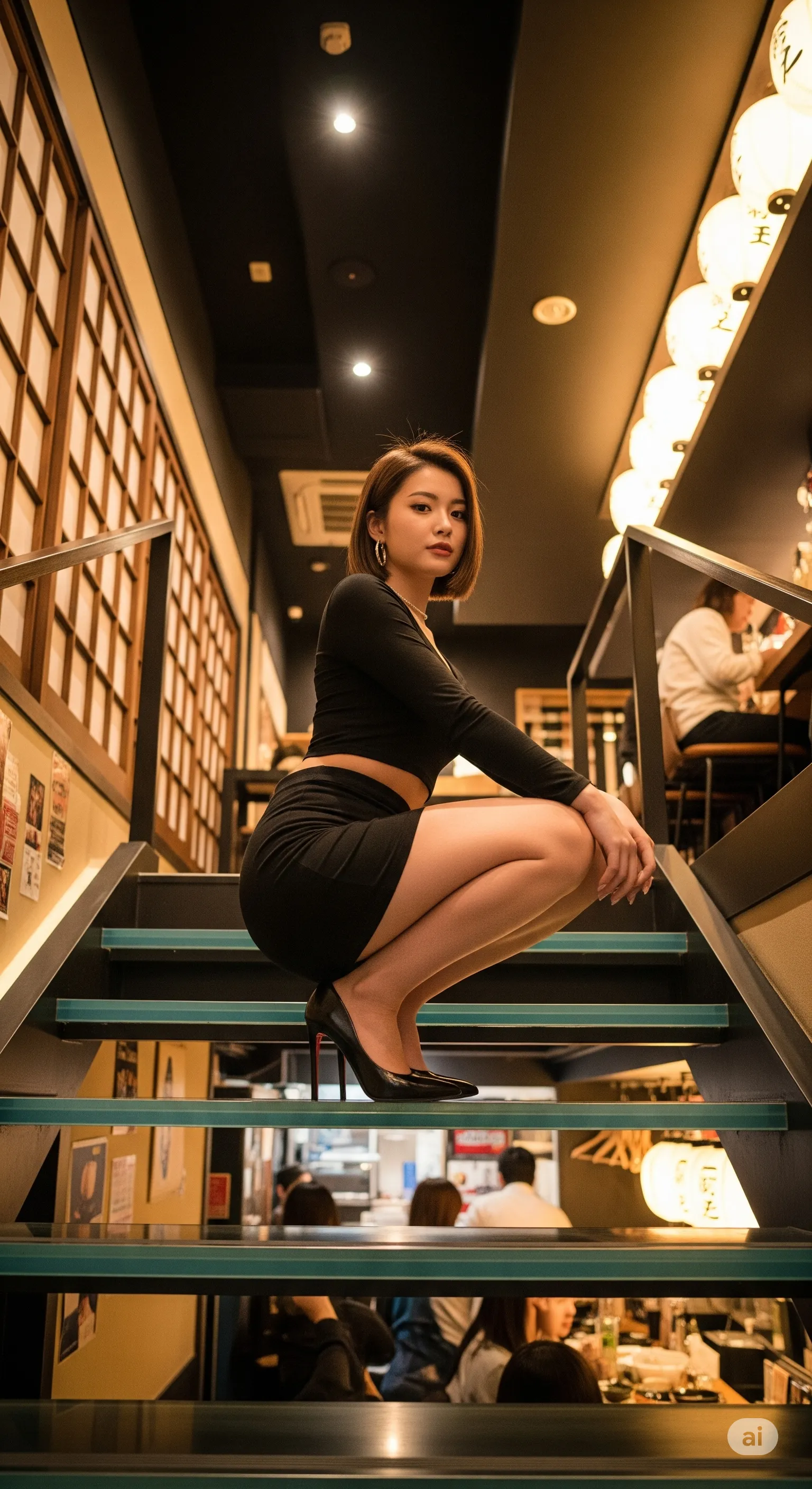 透明階段という密室的な開放感が生む、至高の微エロ