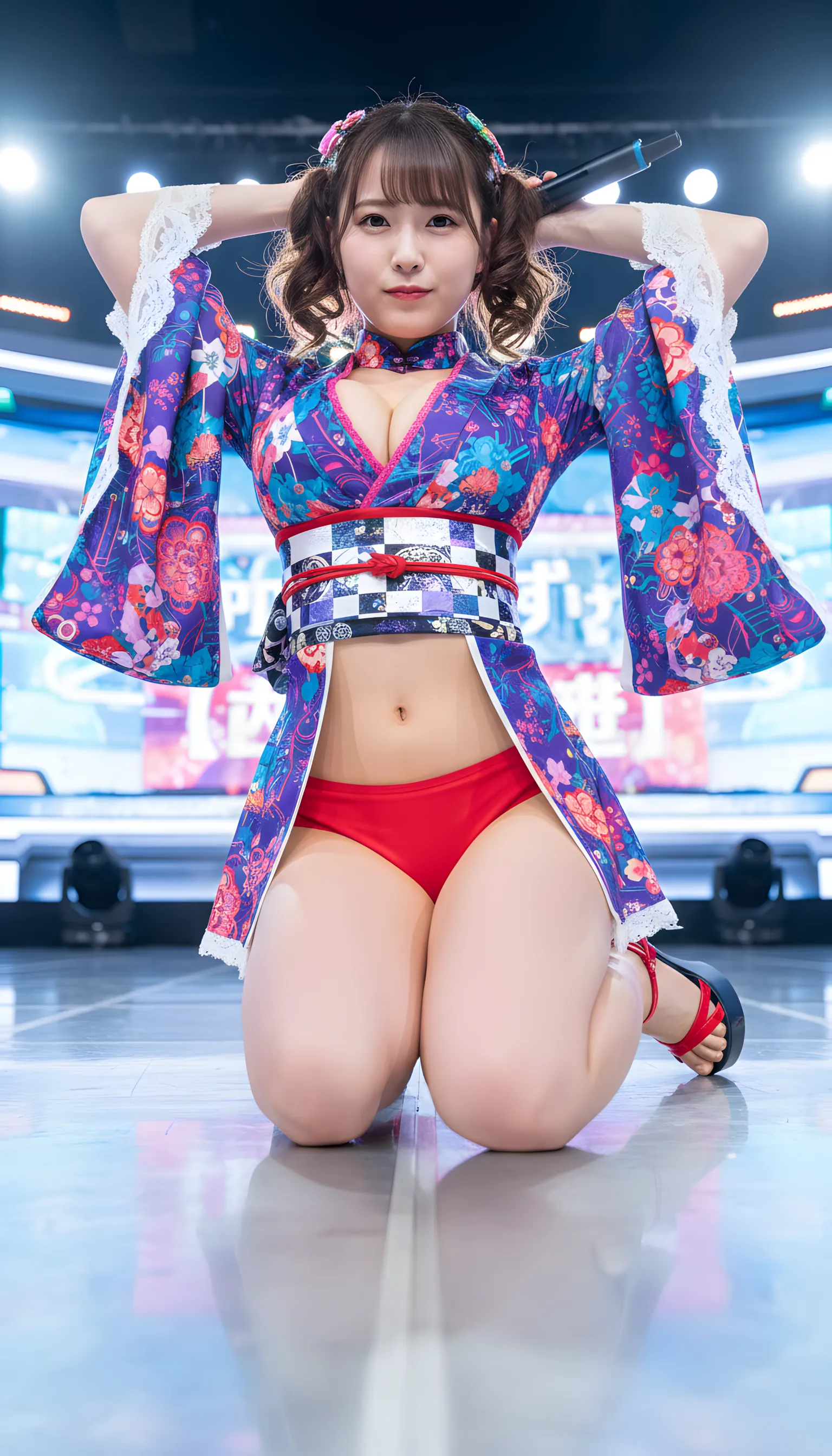 アイドル衣装 突き出し尻 煽り 014