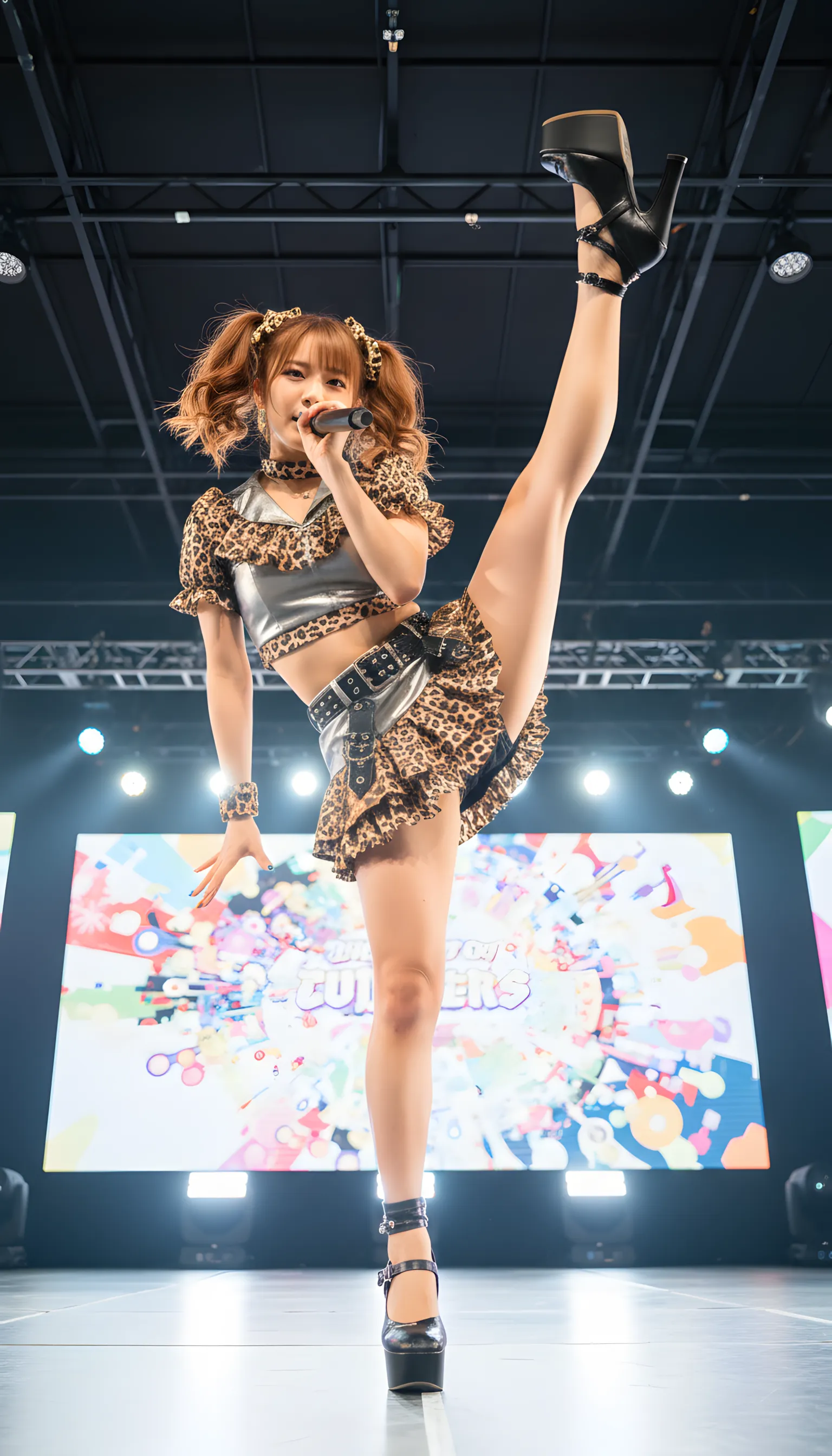 M字開脚 ライブ 最高の曲線美 033