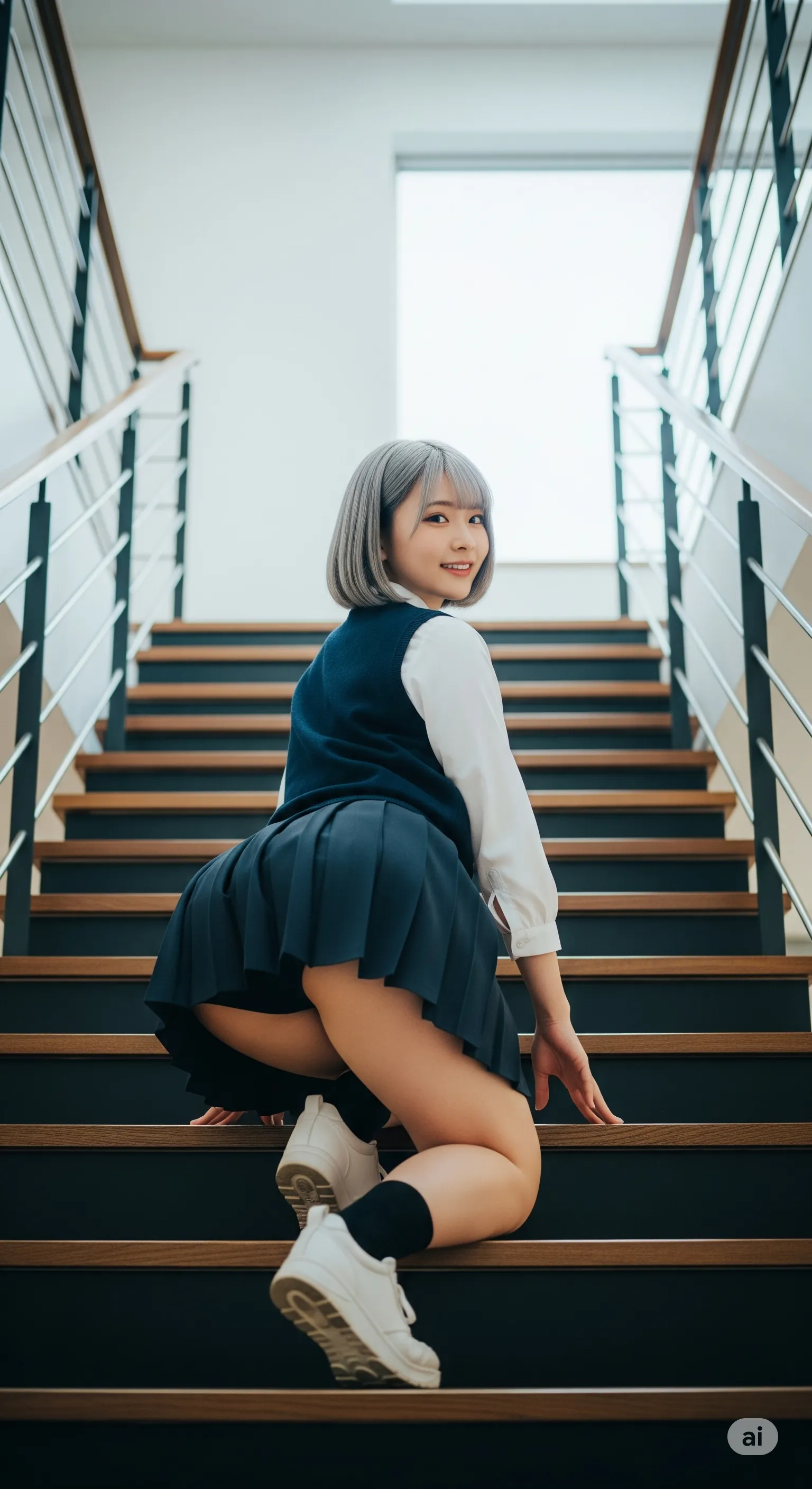 ミニスカ越しに際立つエロ尻 自然な後ろ姿