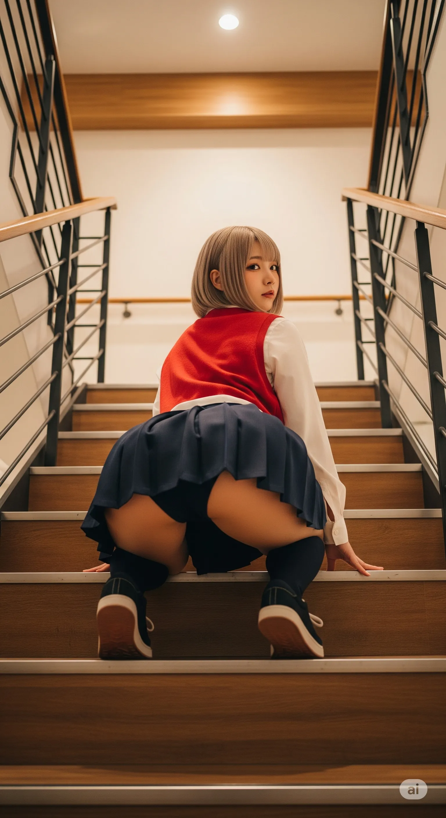 振り返り瞬間のエロ尻バック