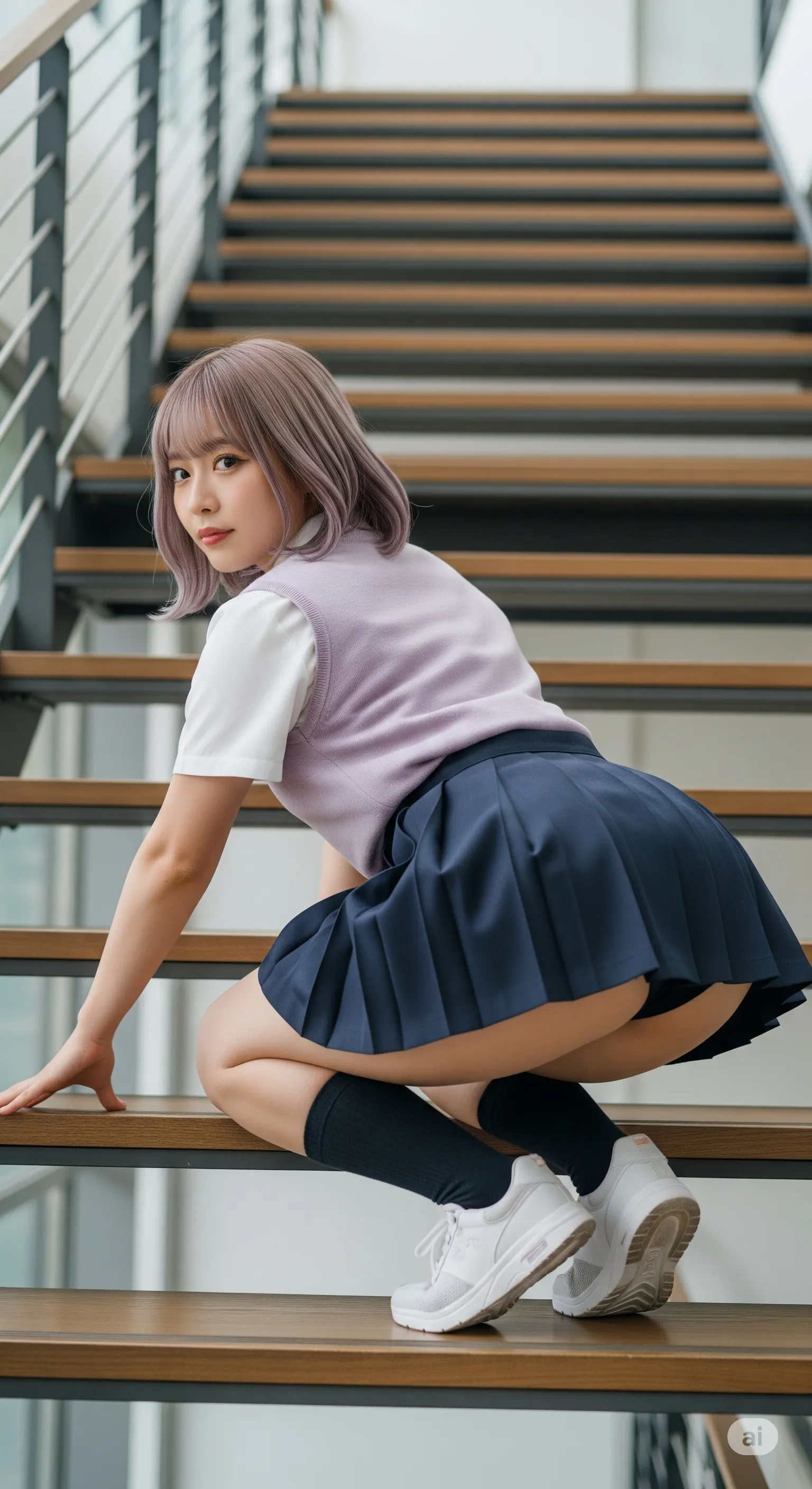 バックから見た美尻の曲線美