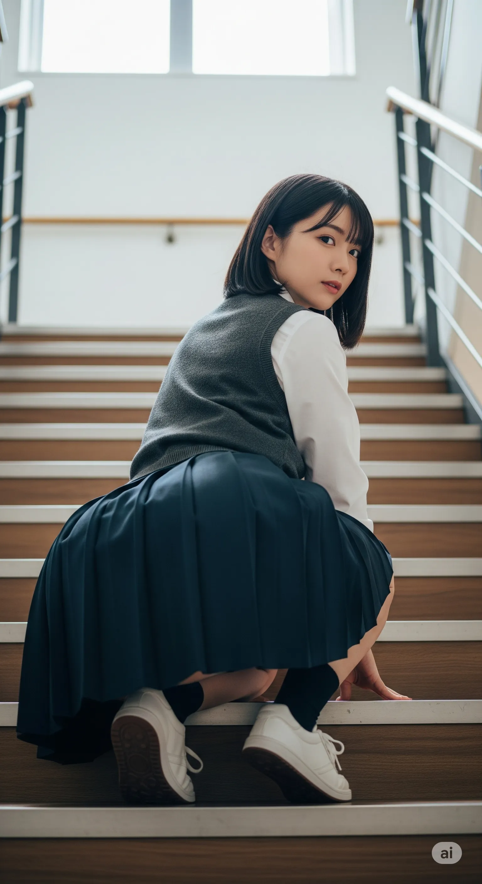 振り返り構図で完成するバック美尻