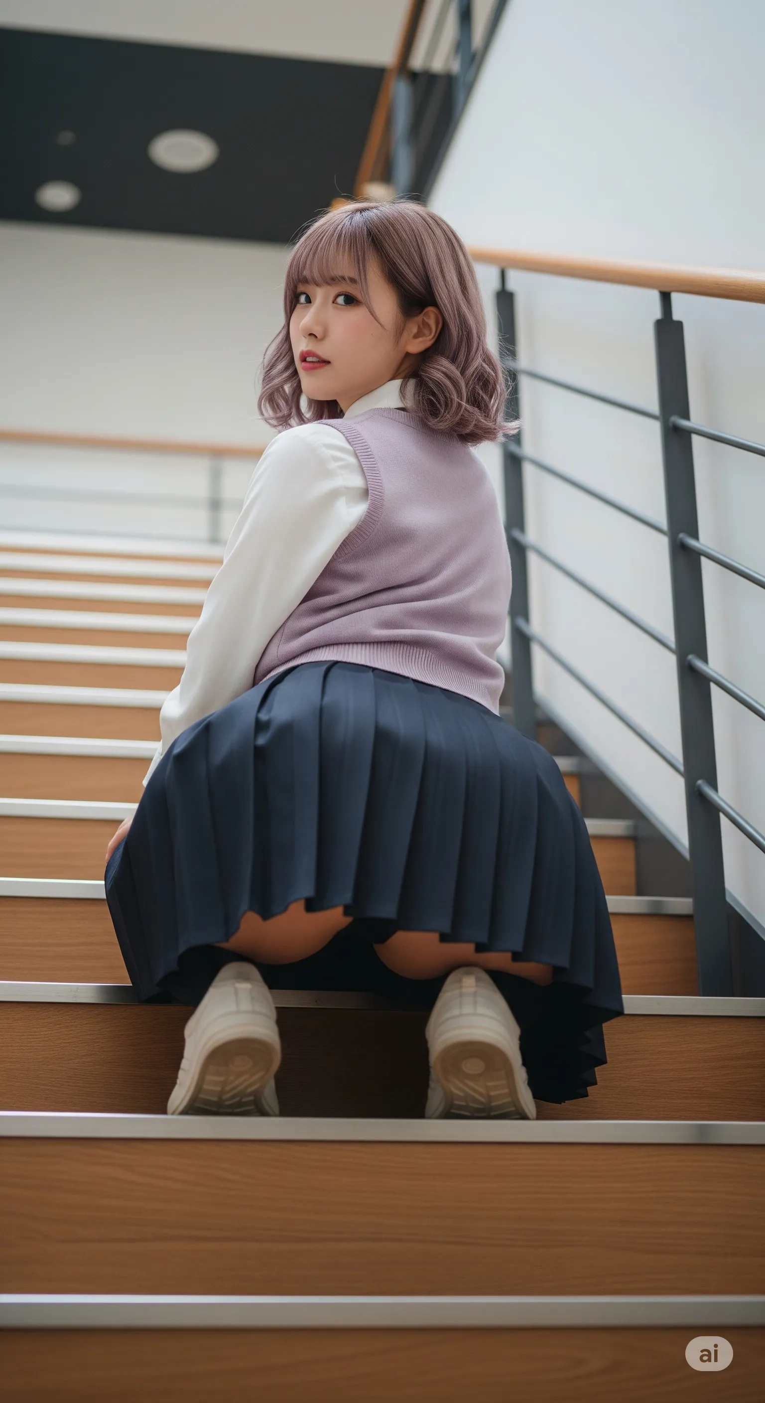 ミニスカ越しの自然なエロ尻表現